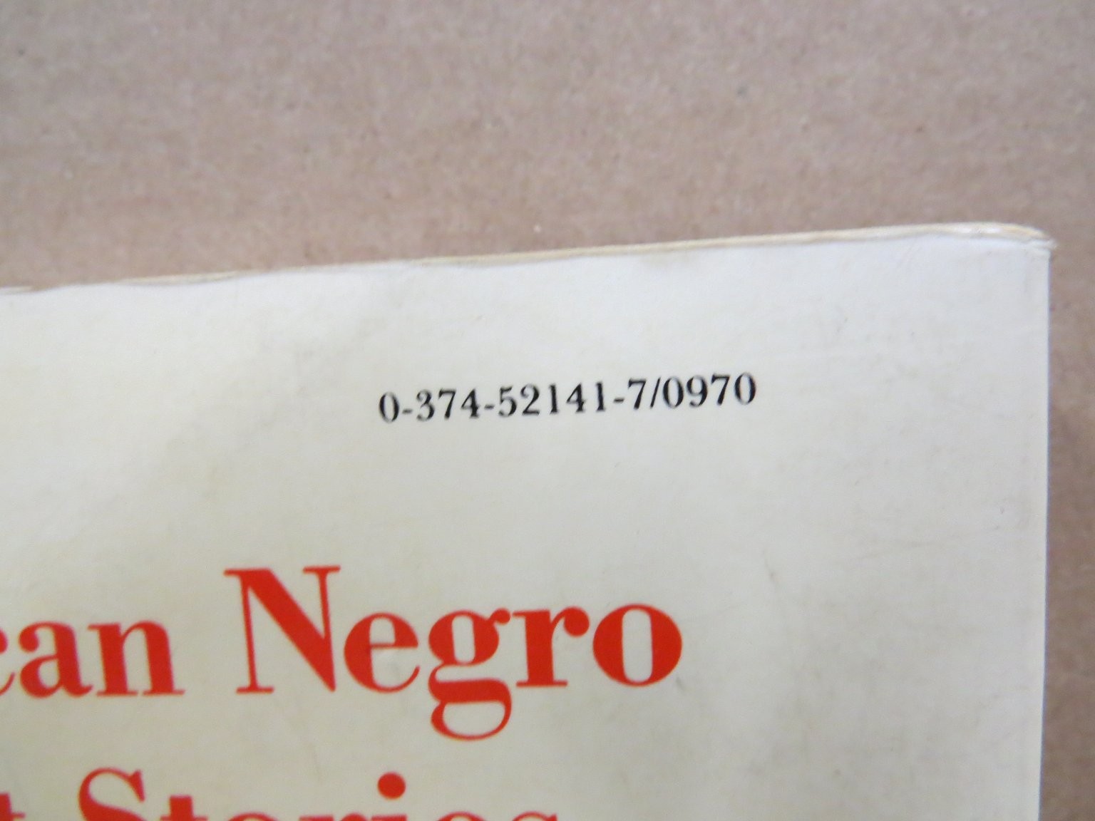 American Negro Short Stories John Henrik Clarke 1988 Anthology Noonday Press