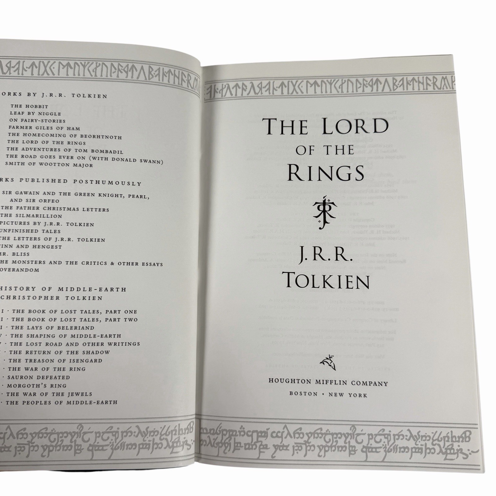 The Lord of the Rings J.R.R. Tolkien HC Houghton Mifflin 2004 50th Anniversary