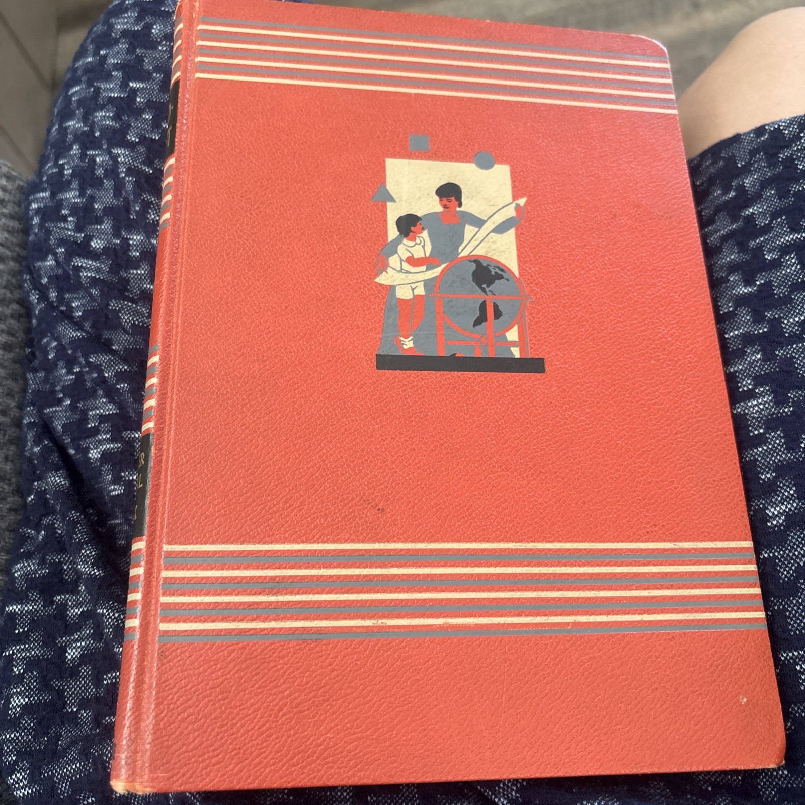 CHILDCRAFT VOLUME 12 Book Cover Art Decor 1939 orange/red cover