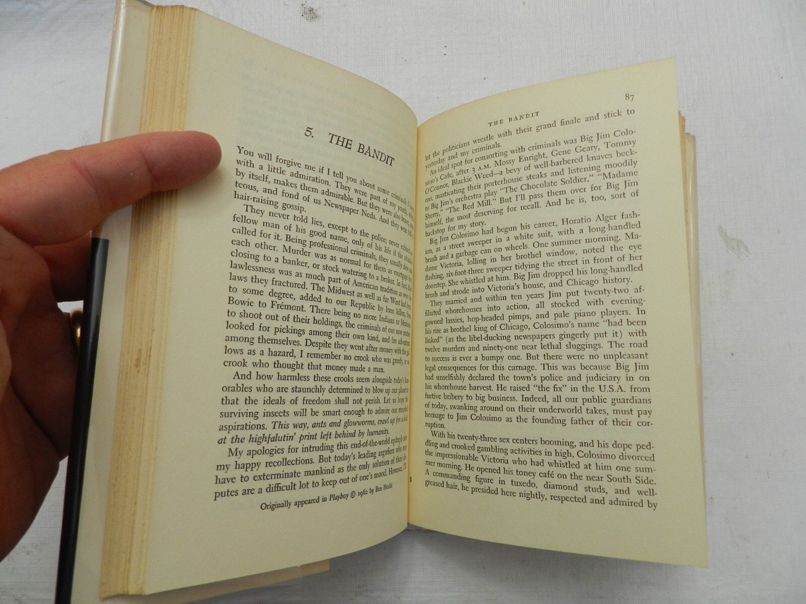 1963, Gaily, Gaily The Memoirs of a Cub Reporter in Chicago by Ben Hecht, HBw/dj