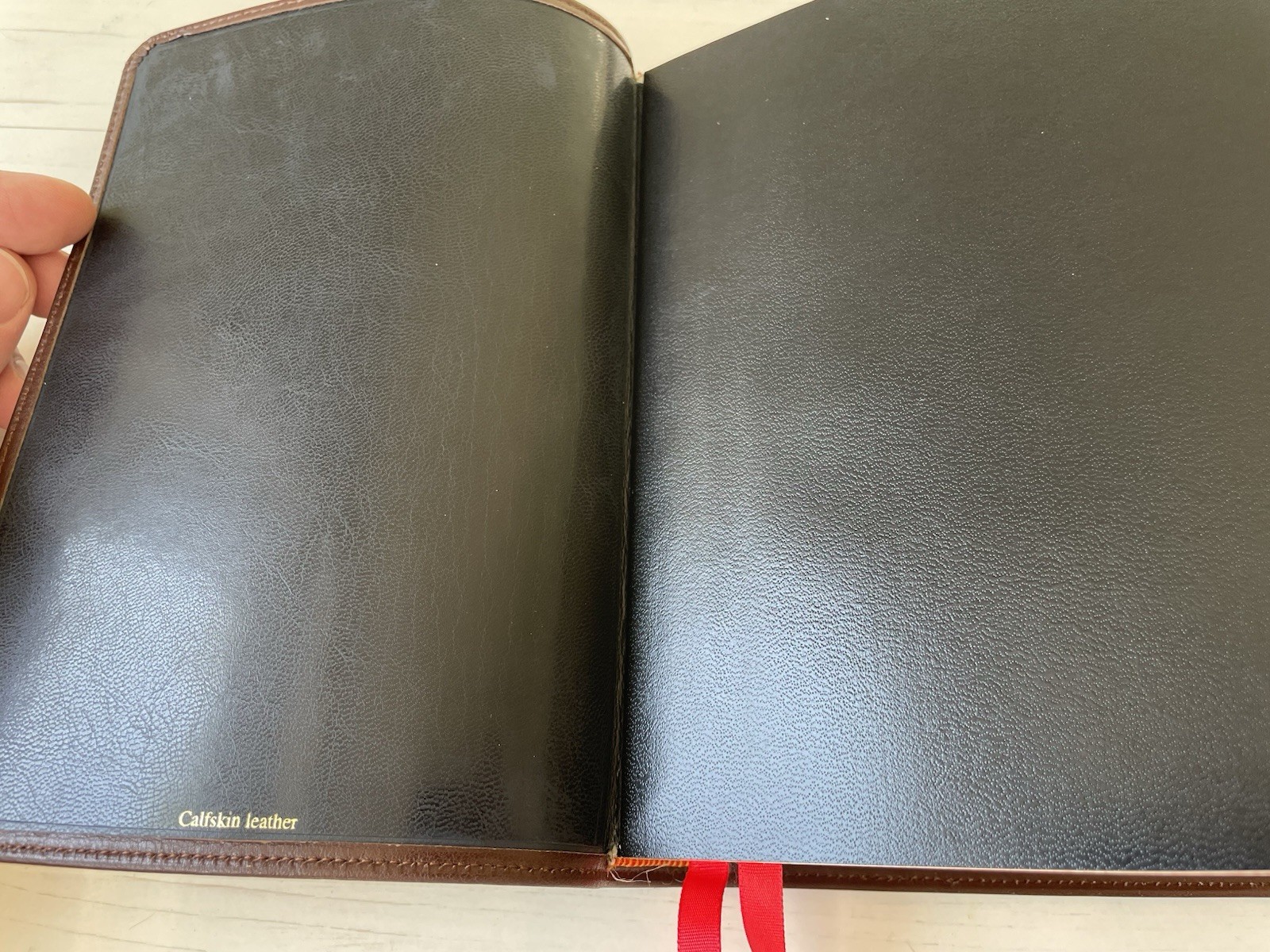 Rare Cambridge NKJV Clarion Bible Pilot Binding, Brown Edge-Lined Calfskin!