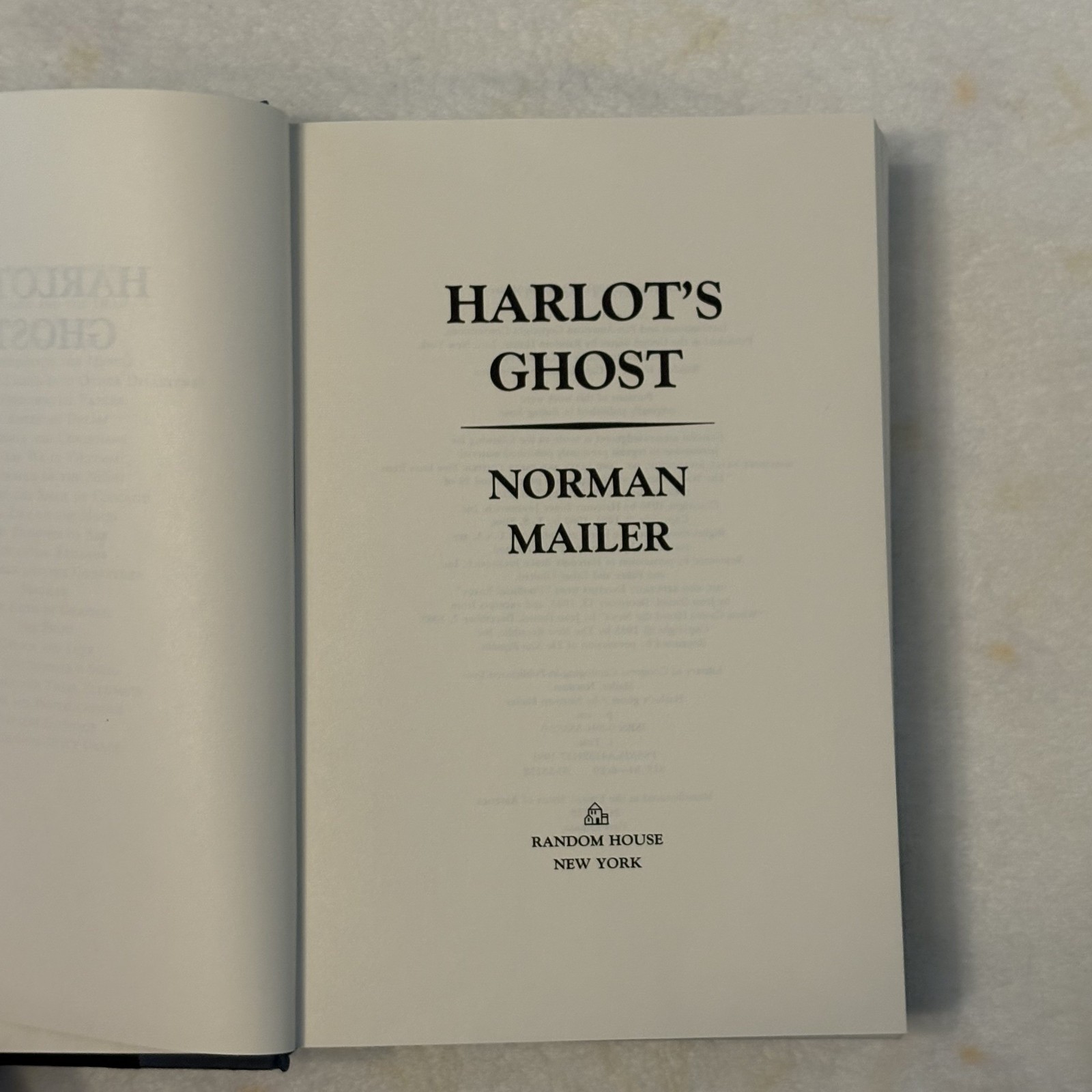 Norman Mailer Harlot’s Ghost – 1st Edition, Hardcover with Dust Jacket in Mylar