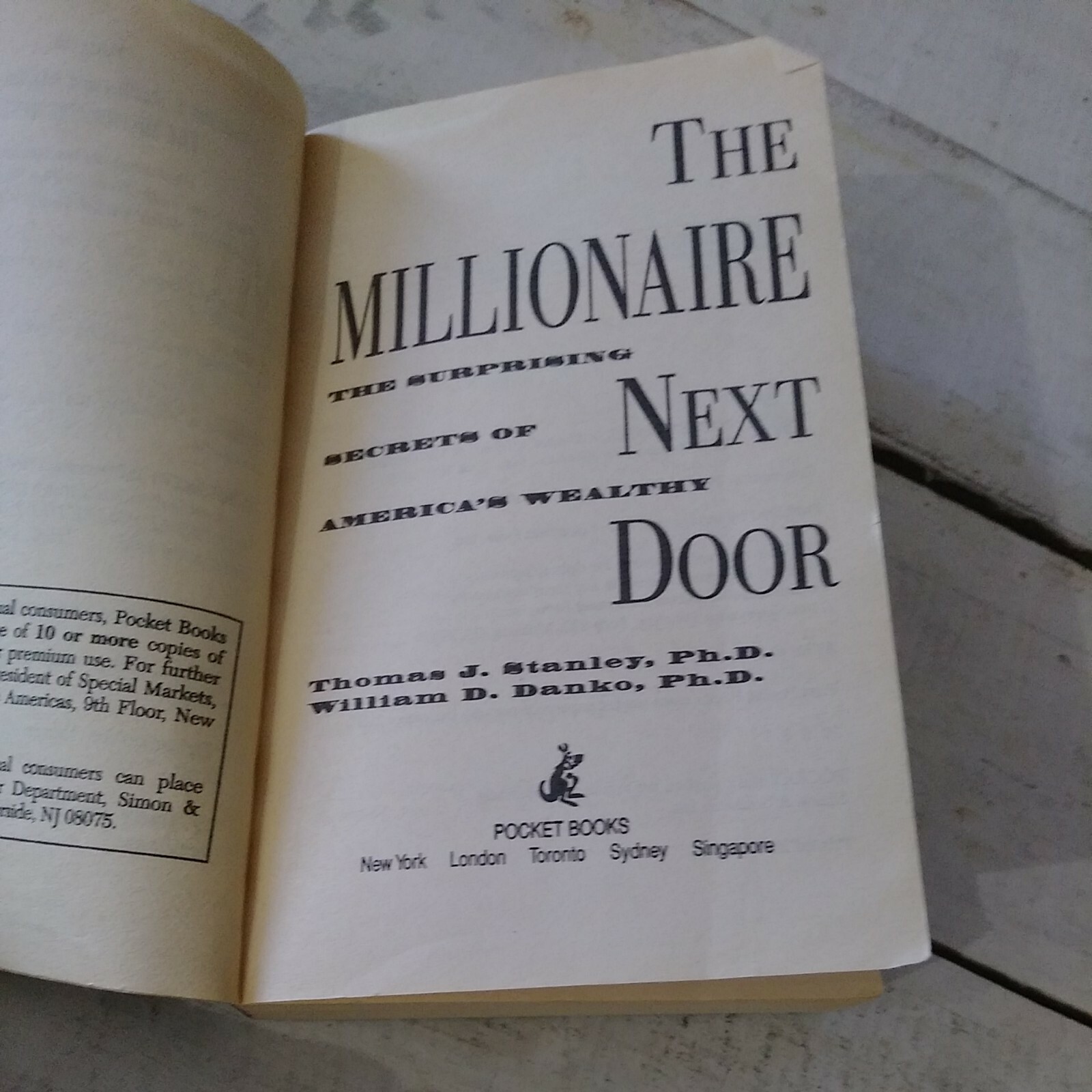The Millionaire Next Door Thomas Stanley William Danko Finance Paperback