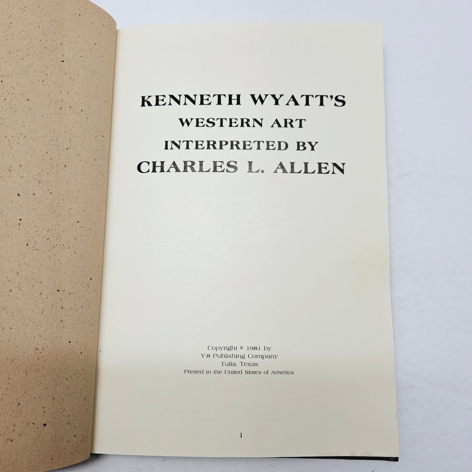 Vintage Western Art Book Kenneth Wyatt by Charles L. Allen 1981 HC