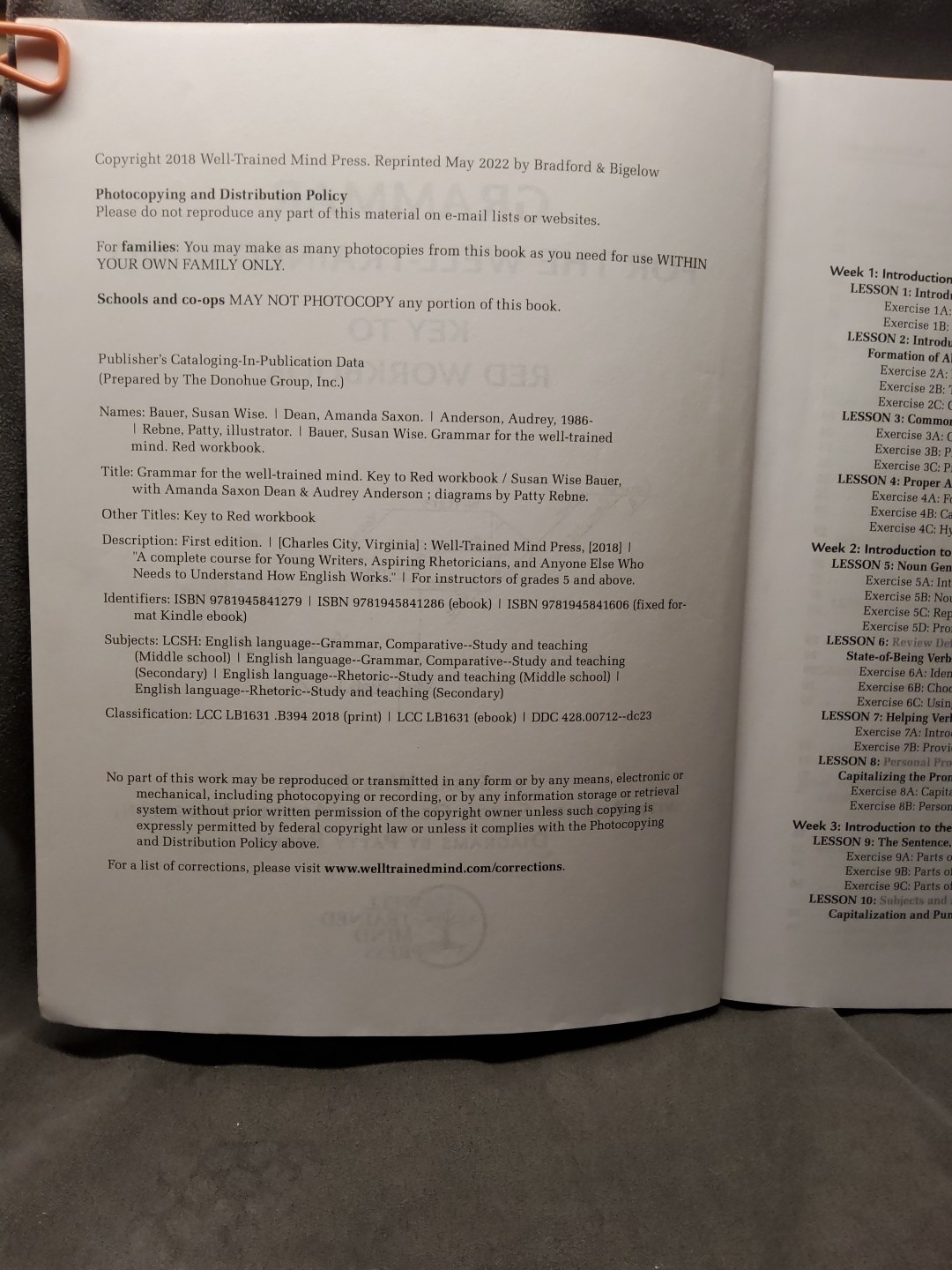 Grammar for the Well-Trained Mind Key to Red Student Workbook : A Complete…