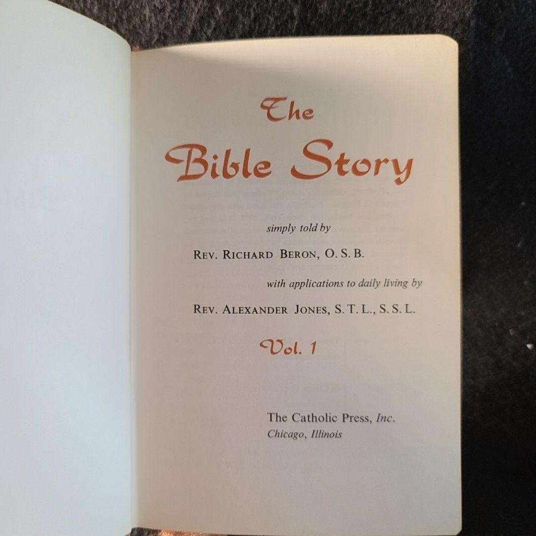 The Bible Story Vol. 1 Rev. Richard Beron 1959 The Catholic Press Hardcover