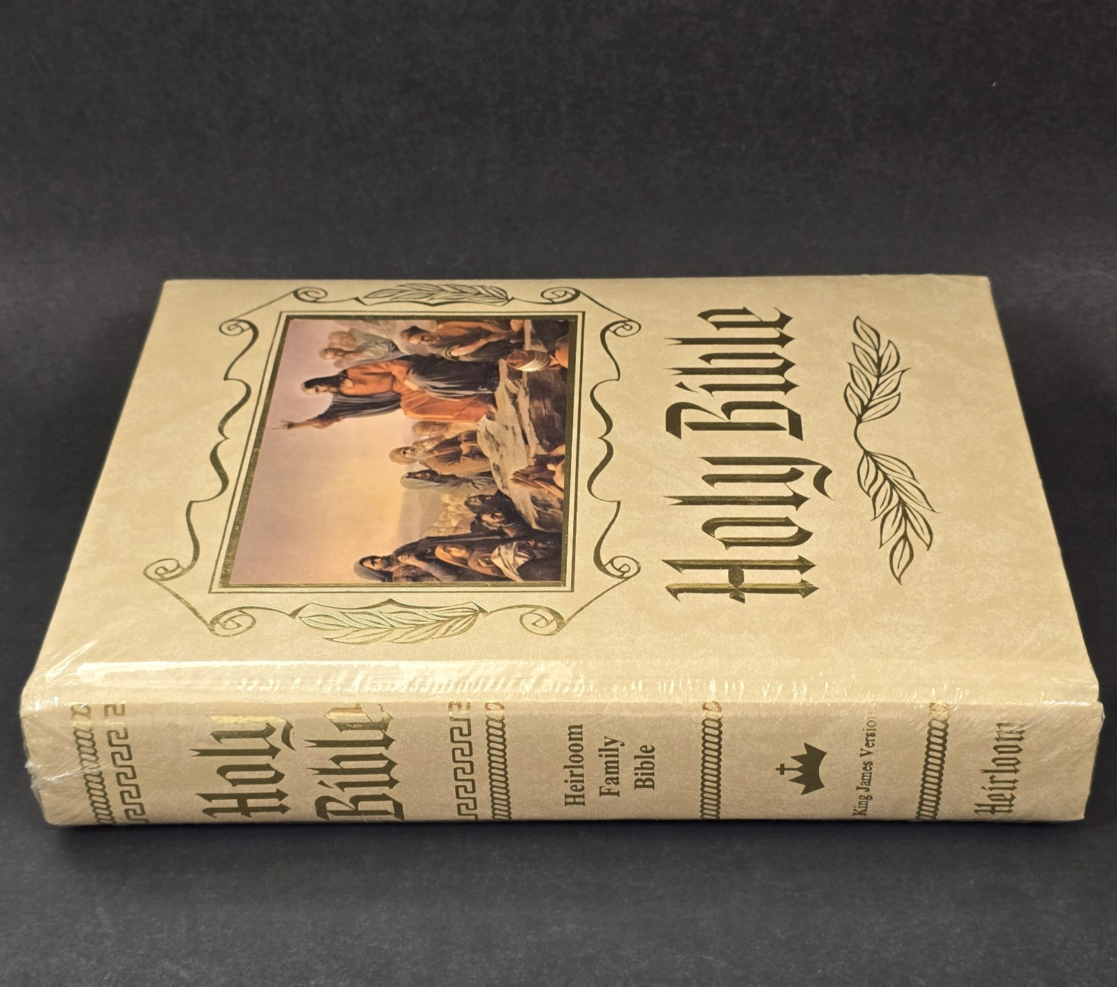 HOLY BIBLE HEIRLOOM FAMILY KING JAMES VERSION 1988 GOLD GILT PADDED SEALED KJV