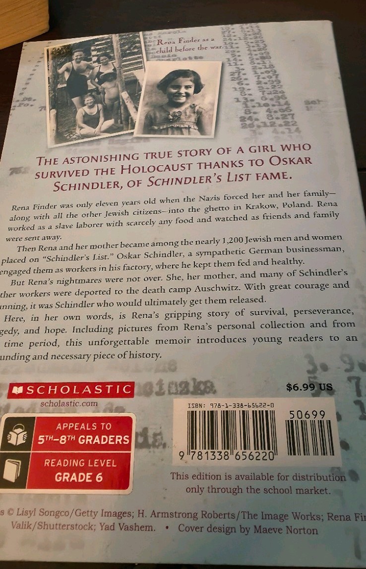 3-Book Holocaust Survival & Auschwitz Lot – Schindler’s List, Sisters, Brothers