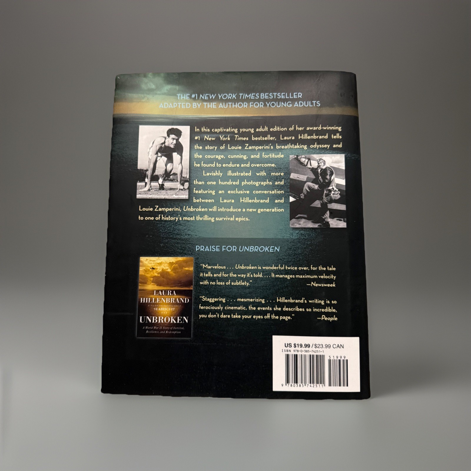 UNBROKEN by Laura Hillenbrand, 2014 HCDJ 1st Ed. WW2 Era History, Delacorte