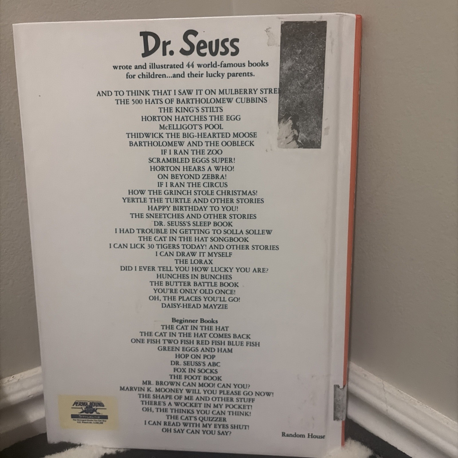 Vintage out of print Dr Seuss Book On Beyond Zebra Hardcover-very good