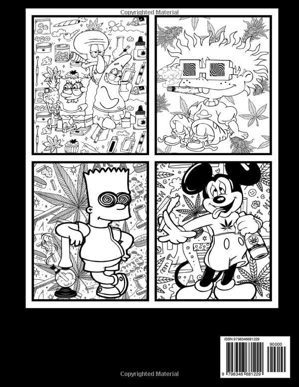 Stoner Coloring Book: 50+ Trippy & Psychedelic Designs for Stress Relief and Rel
