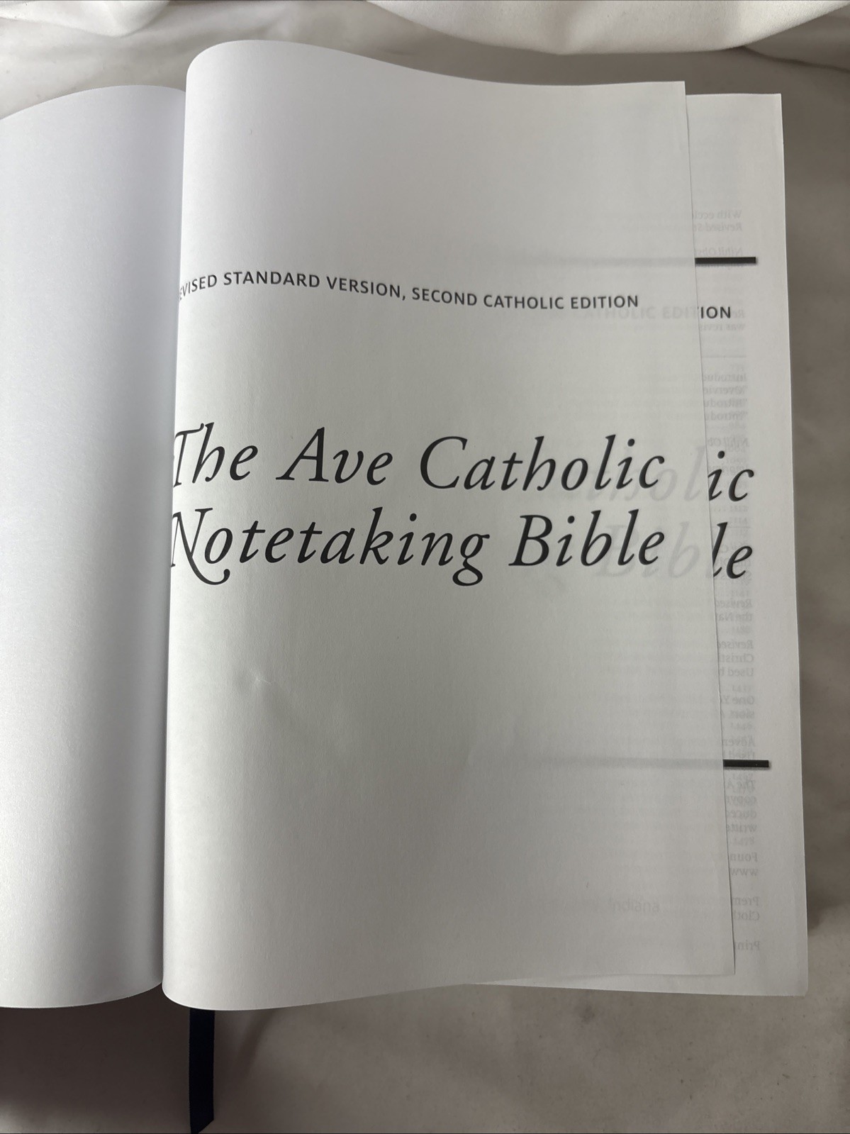 Ave Catholic Notetaking Holy Bible Ave Maria Press Revised Standard Second Ed