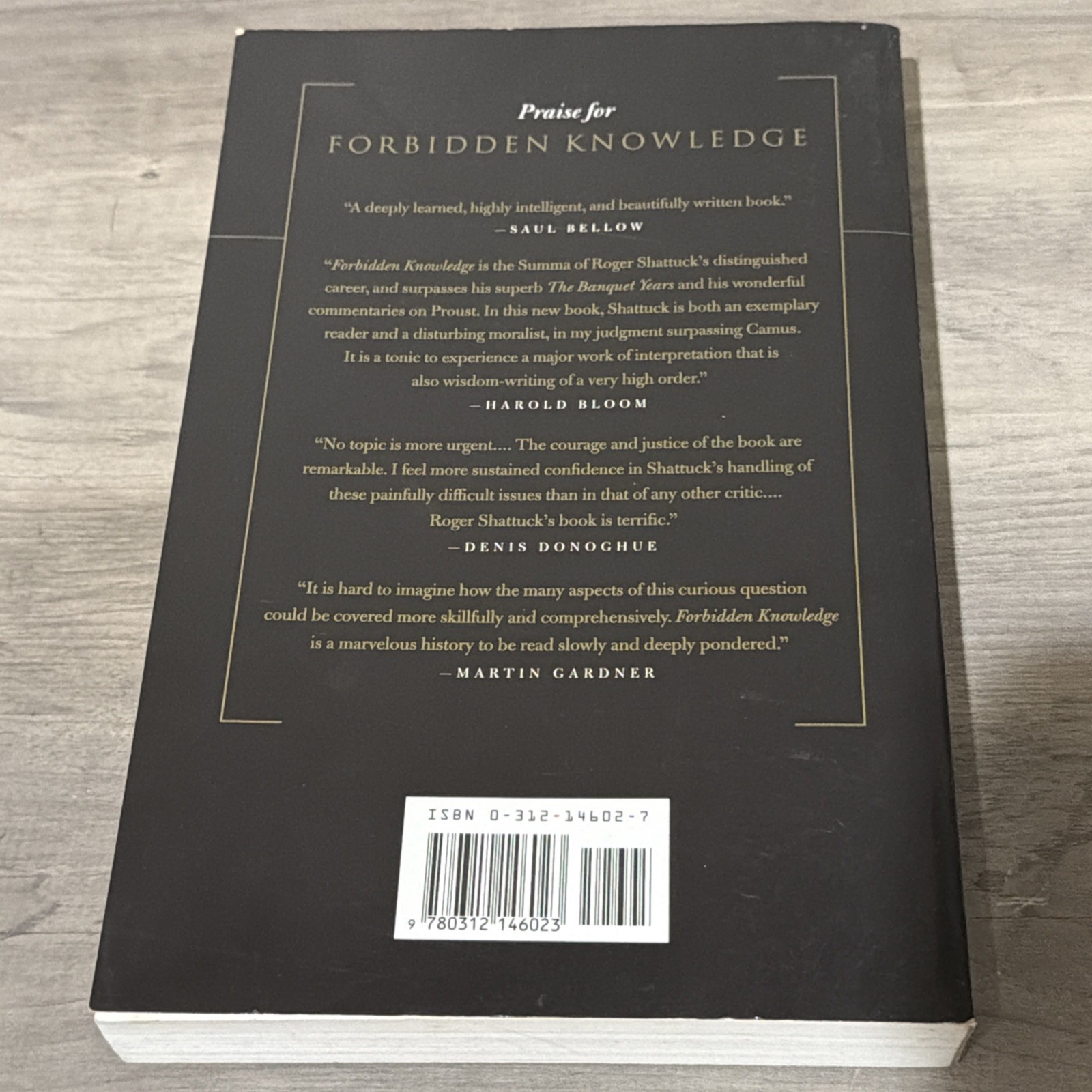 Forbidden Knowledge : From Prometheus to Pornography by Roger Shattuck (1996,…