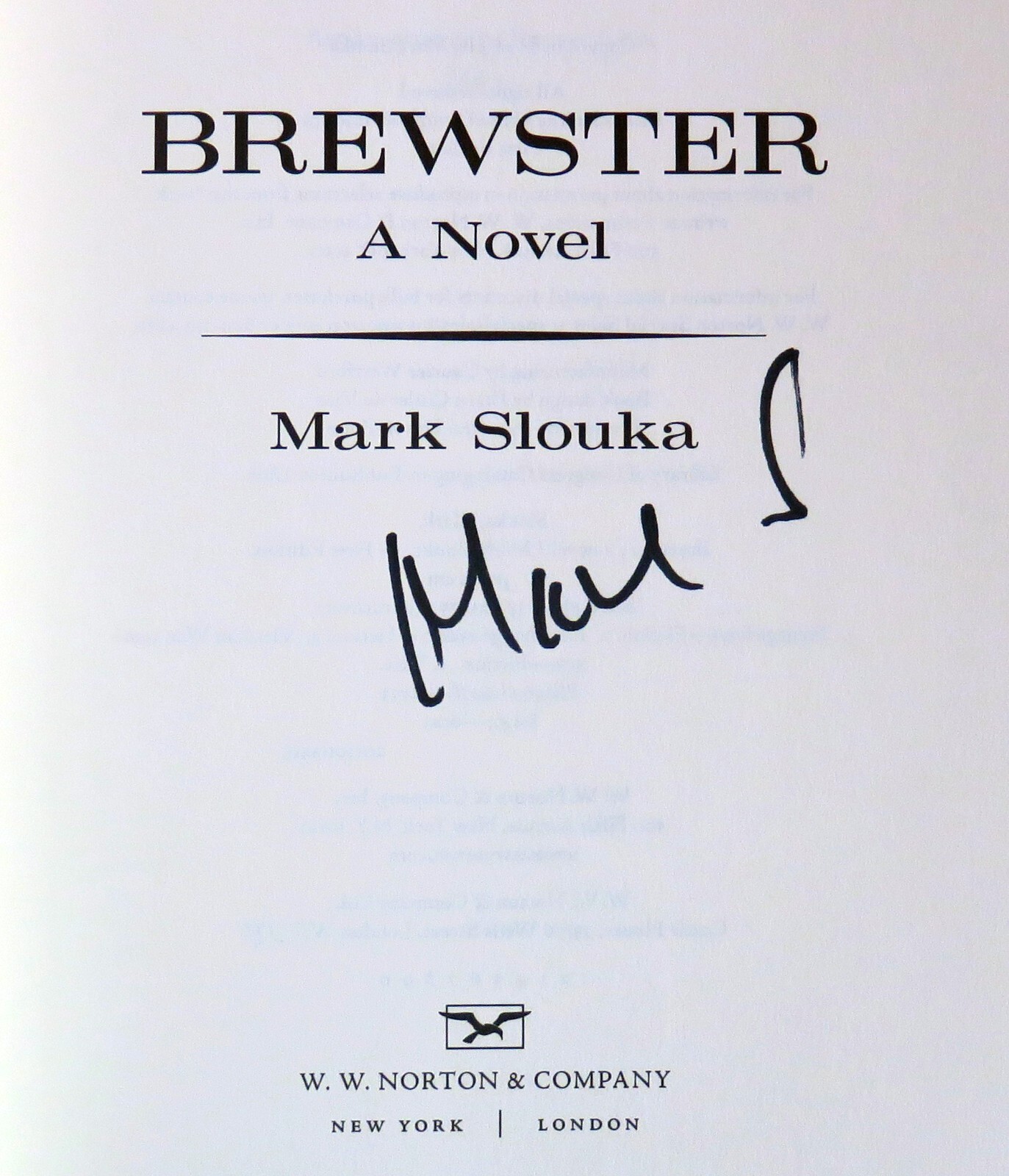 SIGNED 1st Slipcase~ BREWSTER: A NOVEL by Mark Slouka ~ Booklist Editors’ Choice