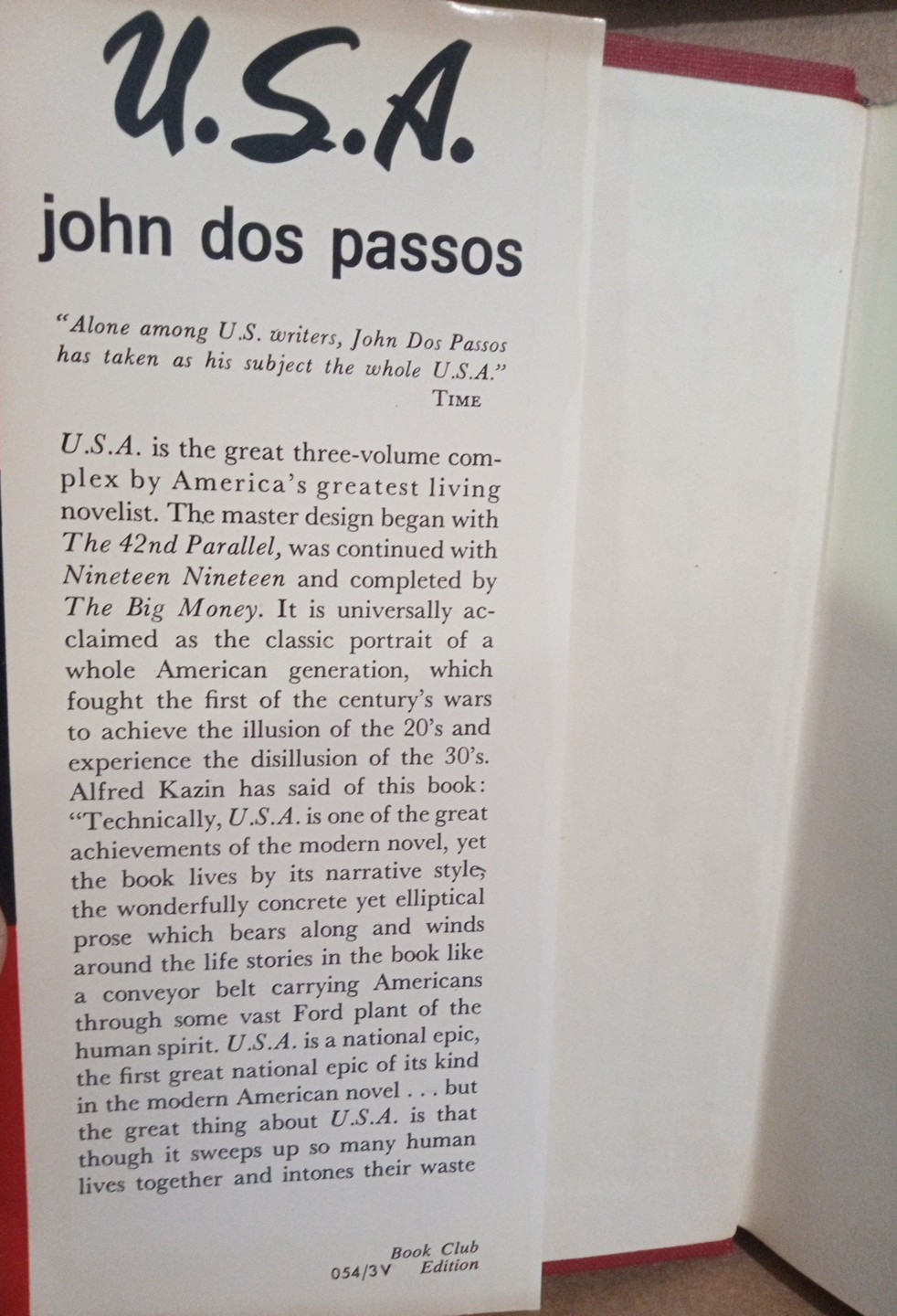 Vintage -USA by John Dos Passos – The 42nd Parallel & Nineteen Nineteen- HC