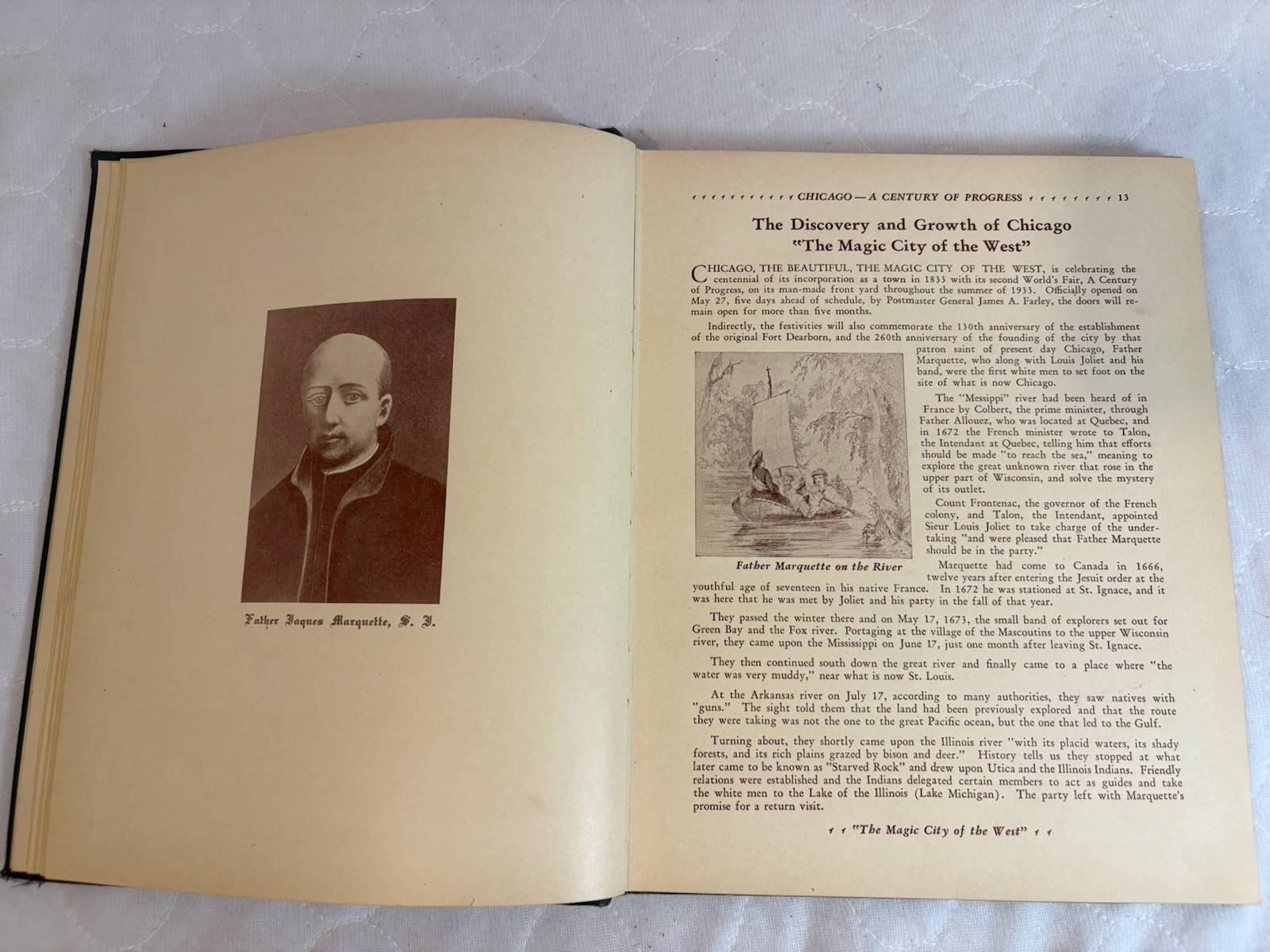 Chicago: A Century of Progress , 1833-1933 Hardcover Chicago Worlds Fair