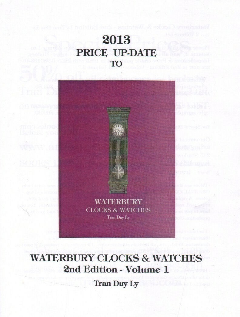 2 Volume Waterbury Clocks, 2nd Edition by Tran Duy Ly w 2013 Price Updates, New!