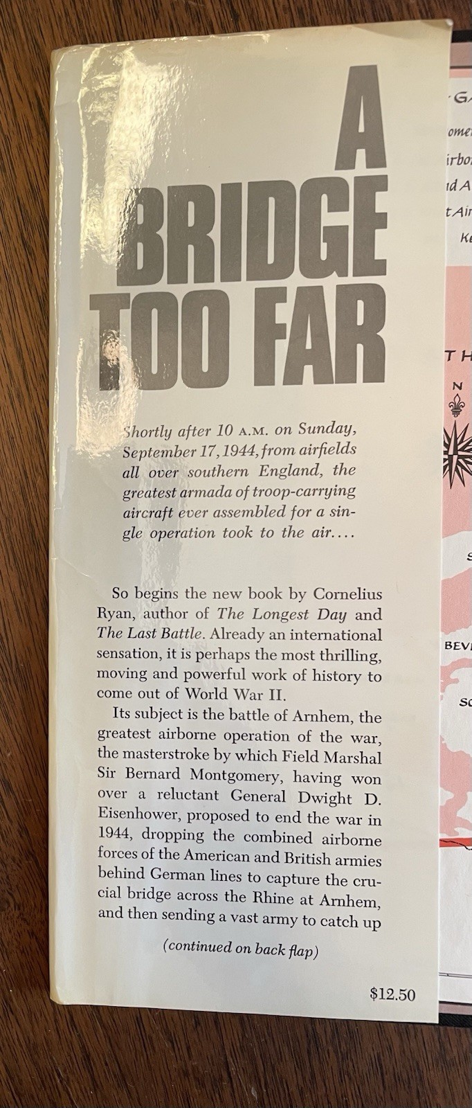 A Bridge Too Far by Cornelius Ryan (1974) HCDJ 1st Ed./Print – Good