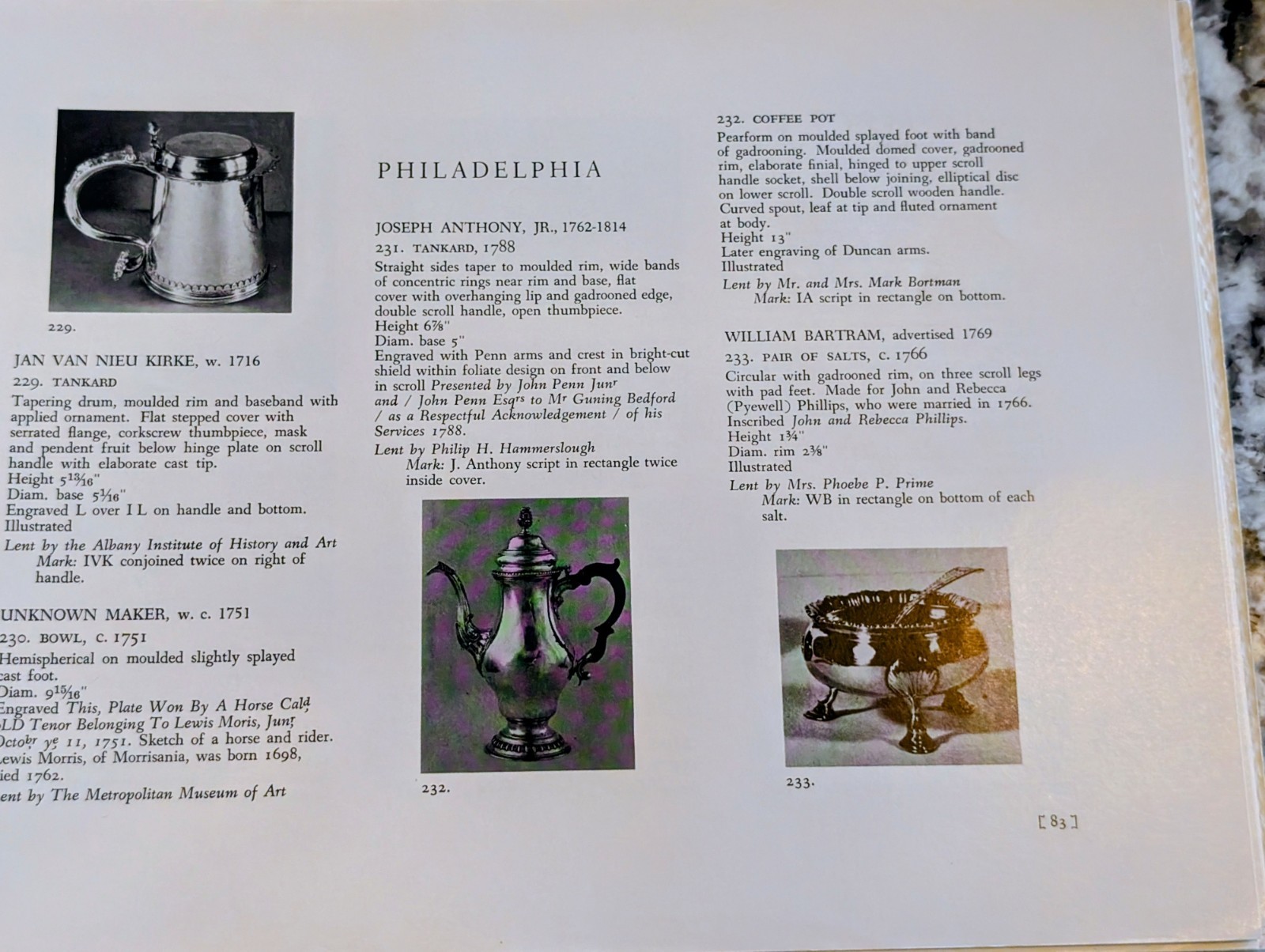 “Masterpieces of American Silver” By The Virginia Museum of Fine Arts. SSE