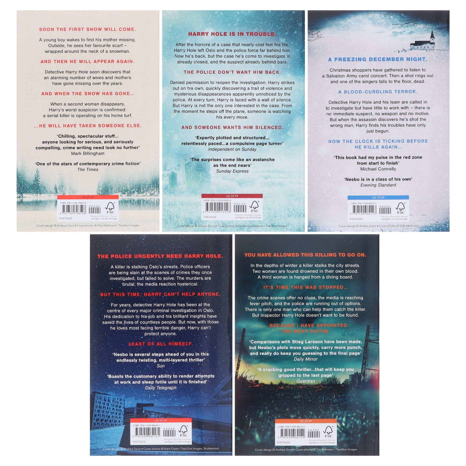 Harry Hole Series (Book 6-10) By Jo Nesbo: 5 Books Collection Set – Fiction – PB