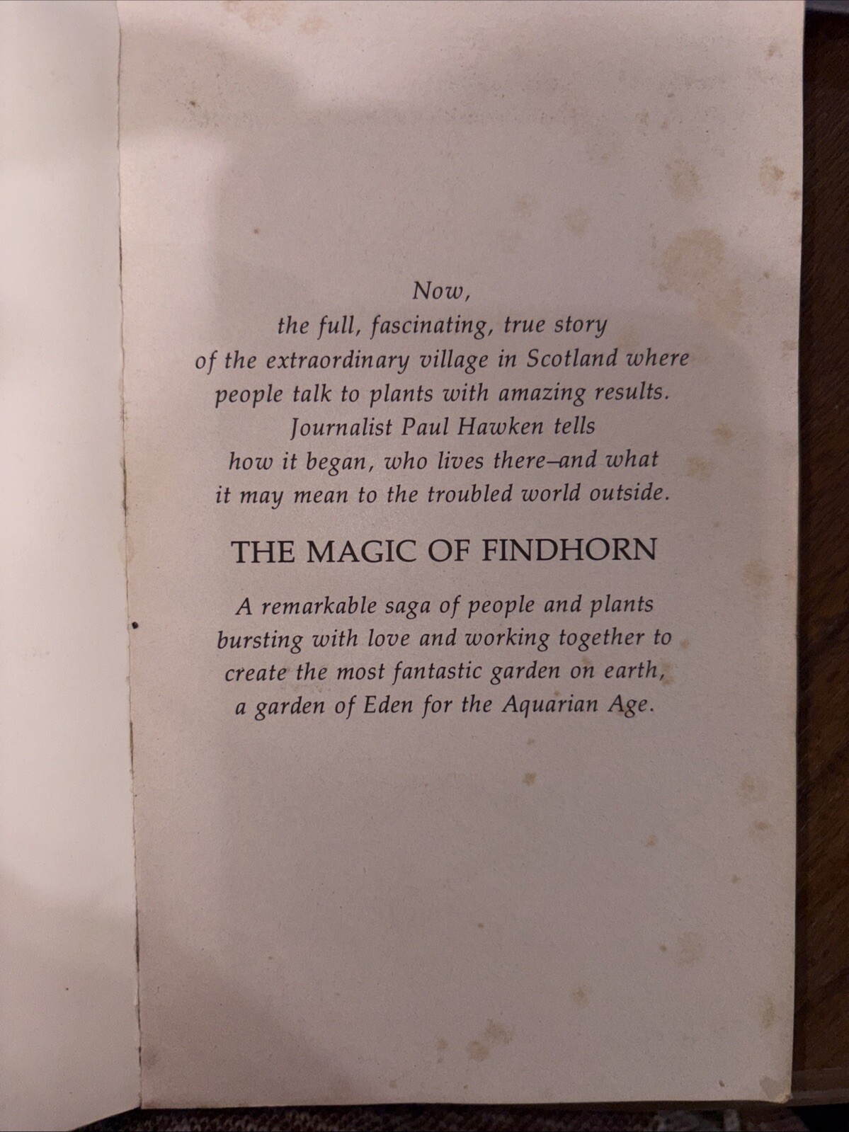 The magic of Findhorn A Bantam Book Paul Hawken PB 1976