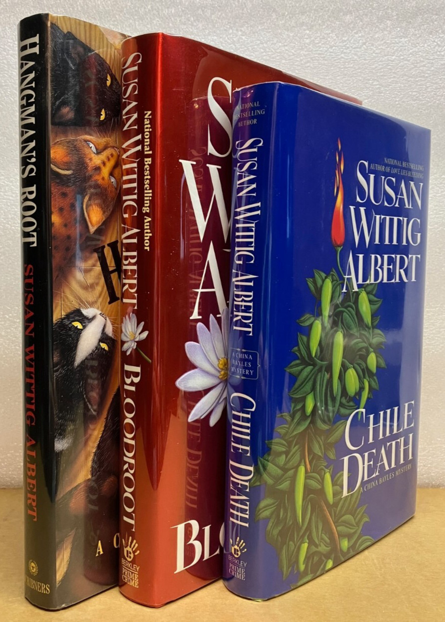 Lot of 3 Susan Wittig Albert HC/DJ 1st ptg’s VG+ to Like New