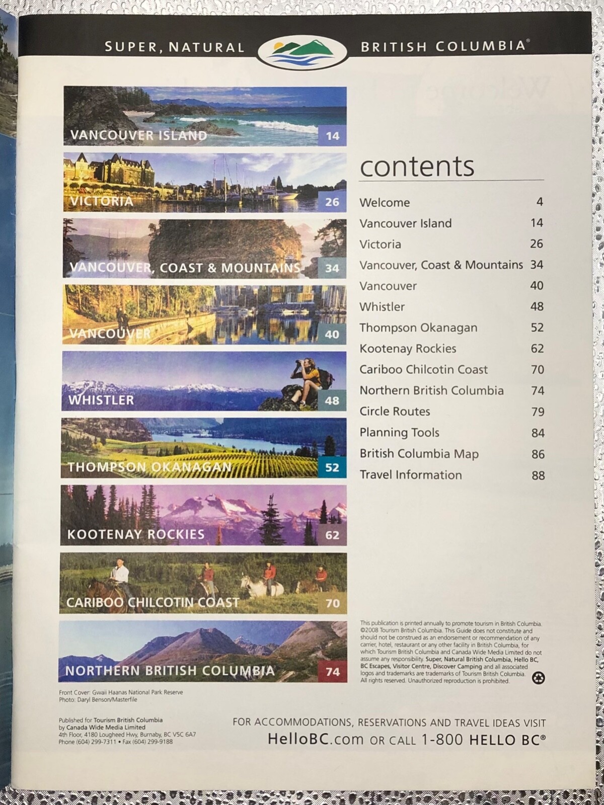 BRITISH COLUMBIA-Lot of 2: Adventure Guide + Vacation Planner-FAST FREE SHIPPING