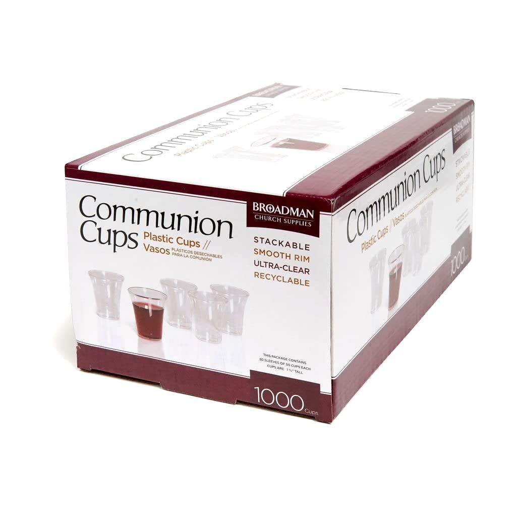 Disposable Recyclable Communion Cups – 1000 Count Plastic Pack