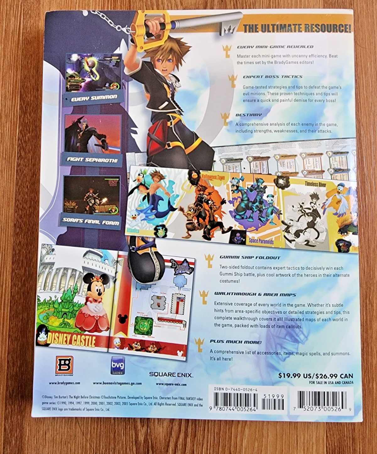Set of 2 Kingdom Hearts 1 & 2 / I & II Bradygames Strategy Guides