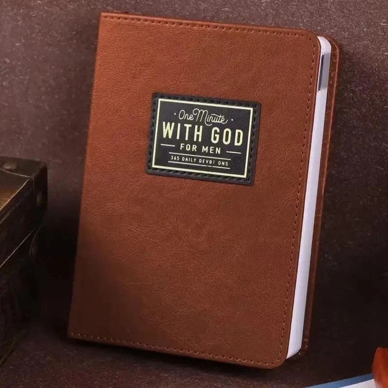 One Minute with God for Men – 365 Devotions (Brown Faux Leather) Fast ship