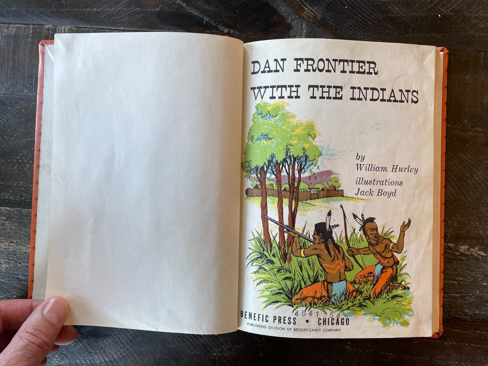 Dan Frontier with the Indians (Dan Frontier Series) by William Hurley HC 1959