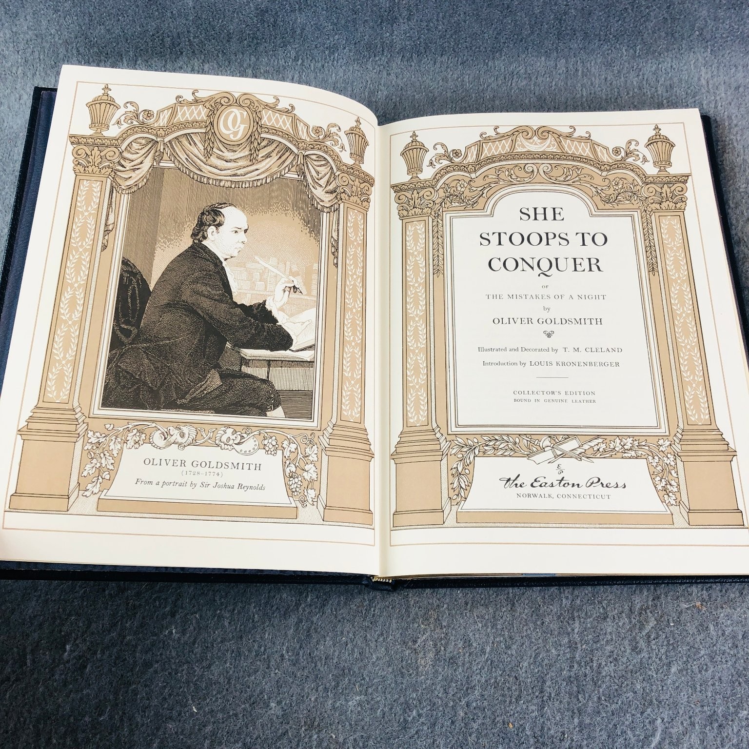 She Stoops to Conquer Goldsmith Easton Press Collector’s Edition Illustrated