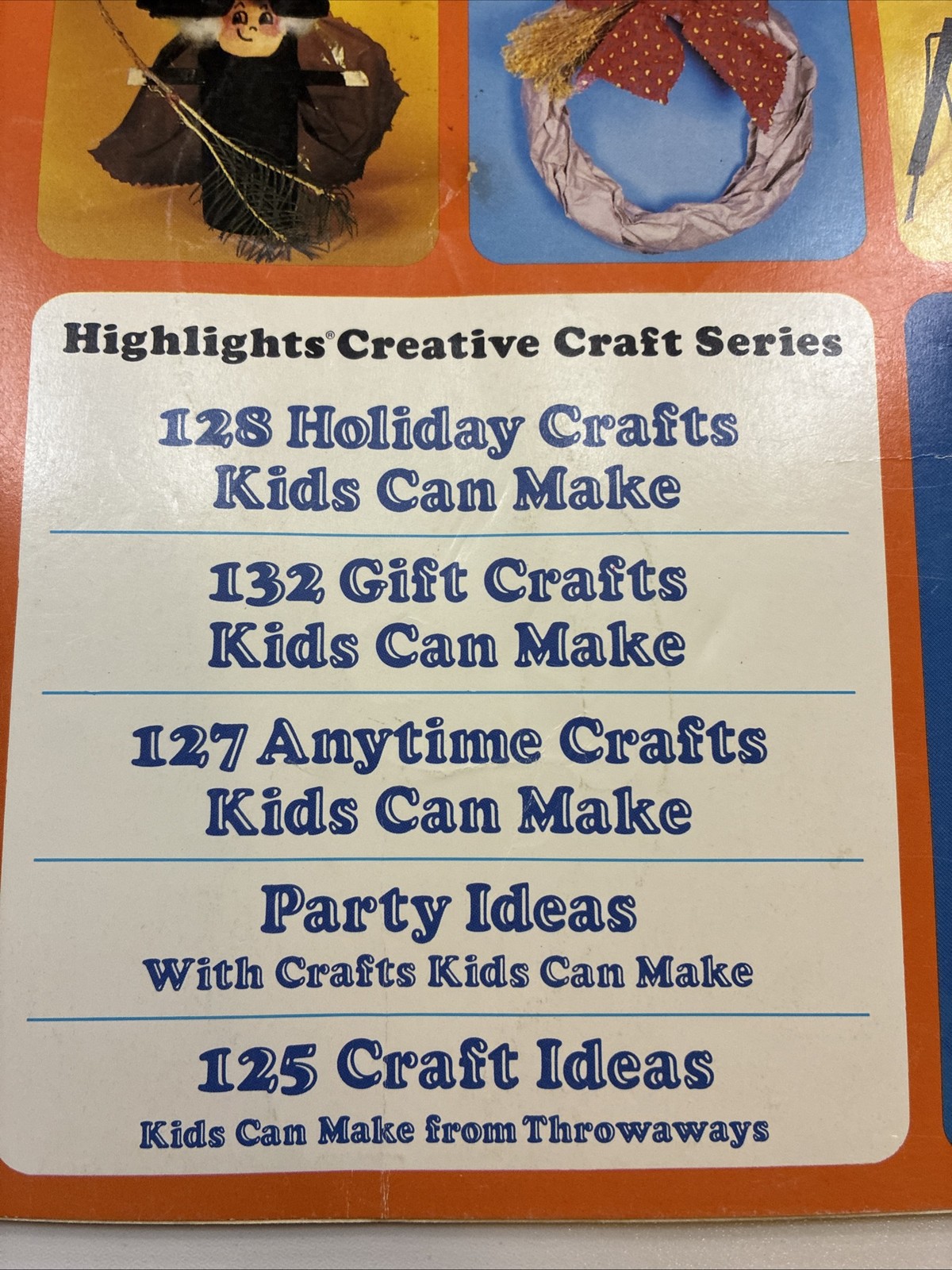 Highlights Creative Craft Series 4 Book Lot Set Vintage Kids Craft Ideas Books
