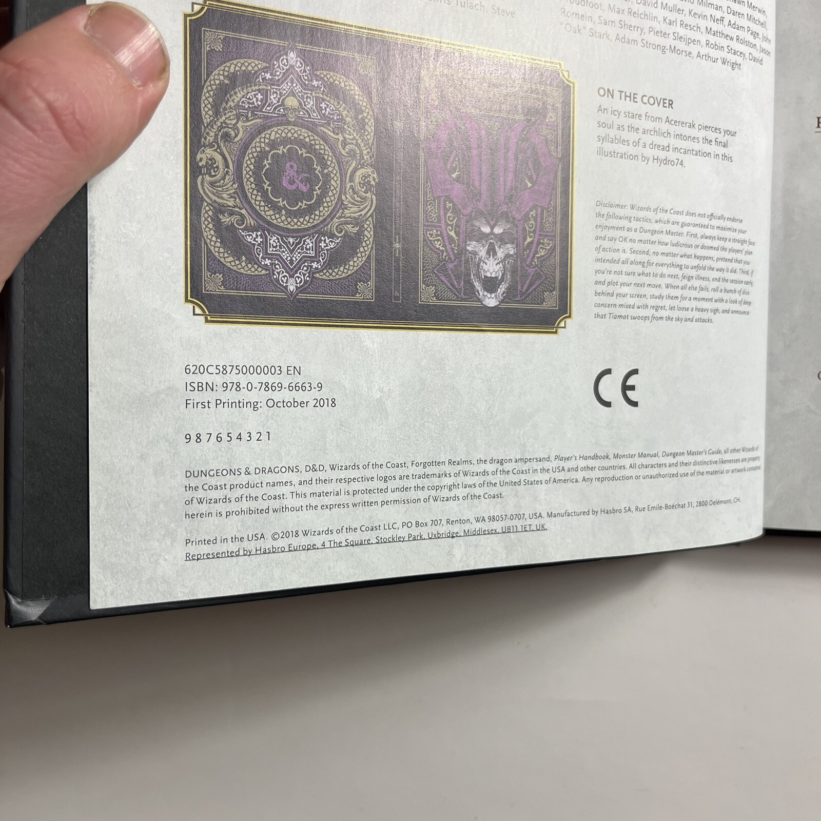 2018 Dungeons & Dragons Dungeon Master’s Guide Alt Cover Rare First Print
