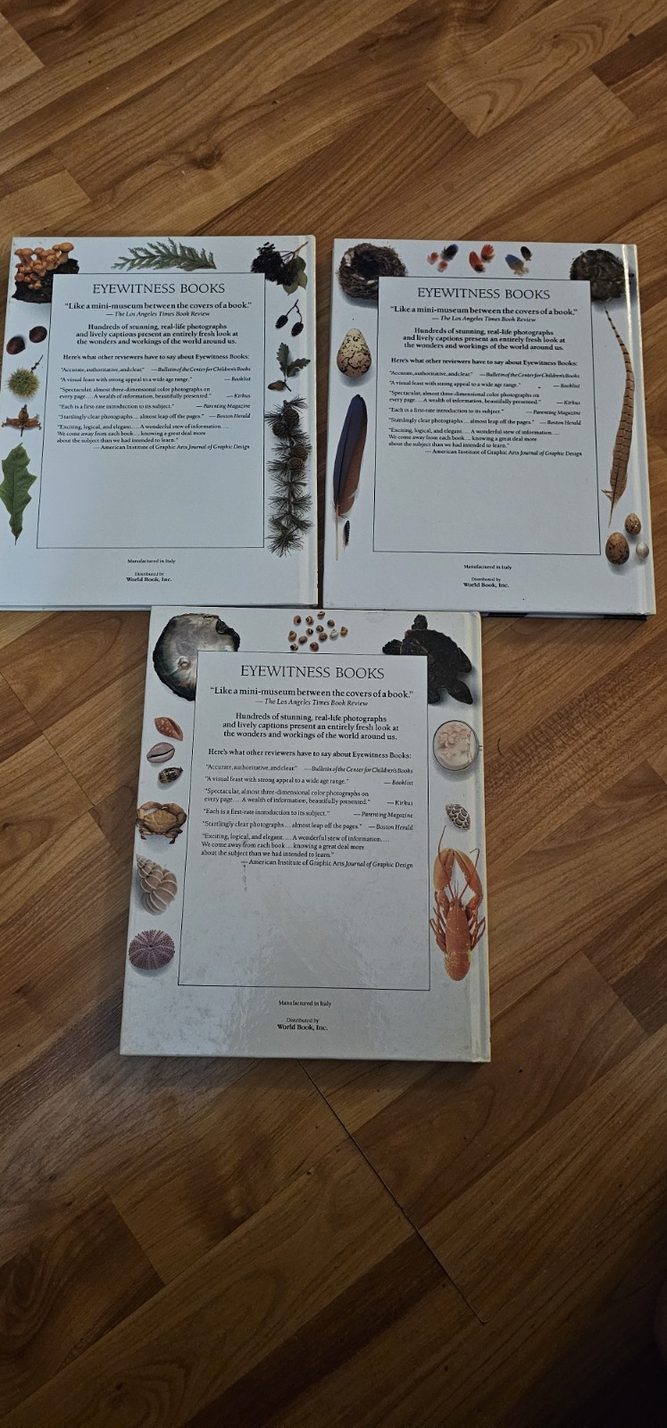 Lot of 3 Eyewitness Science Educational Books DK Books Shell,Tree, Bird