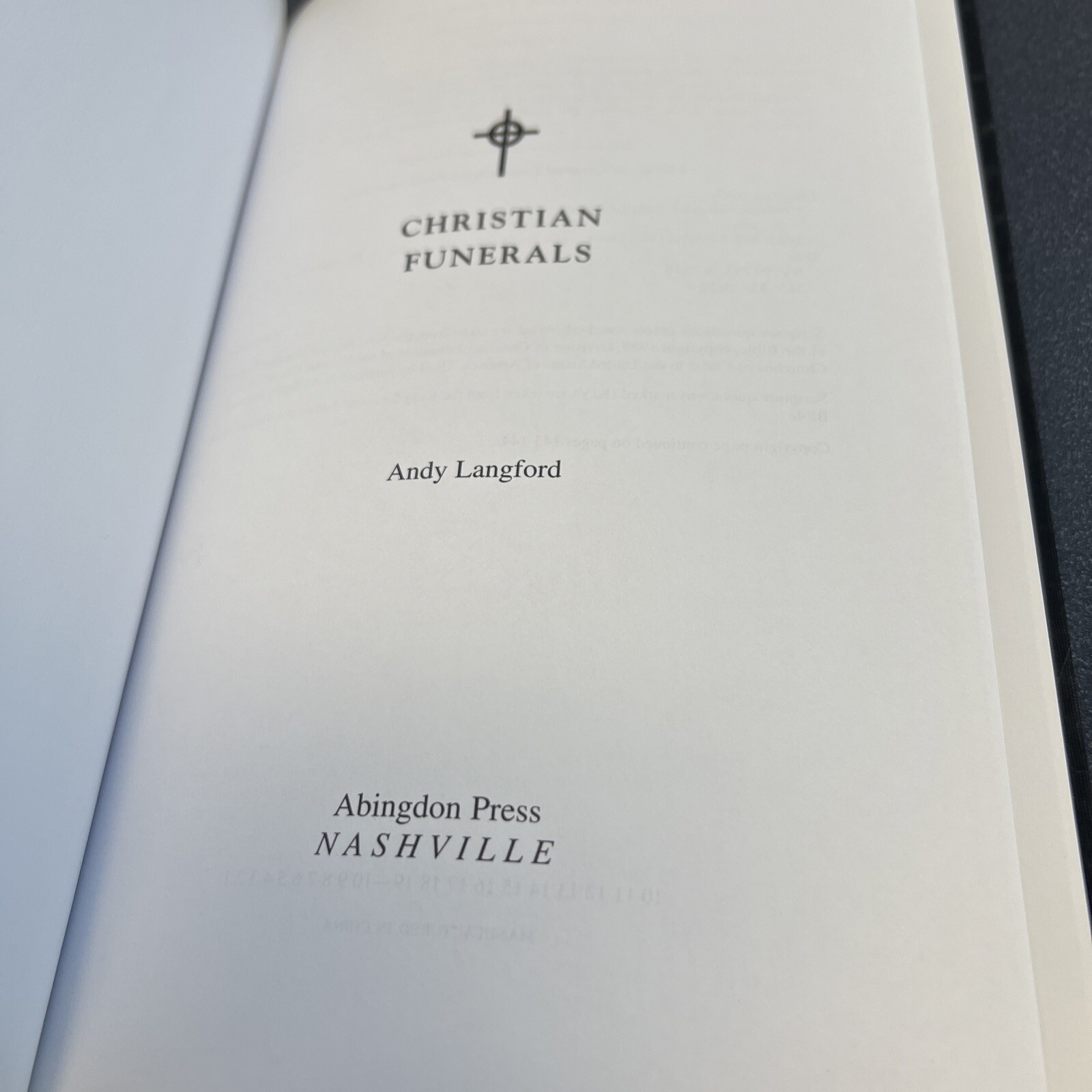Christian Funerals Andy By Langford 2010 Sacrament Black Cover