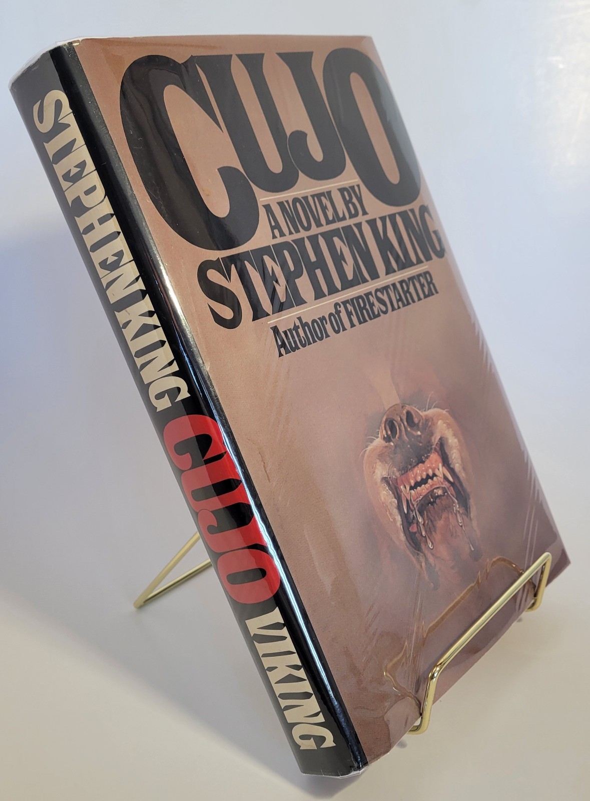 CUJO – Stephen King 1st Edition 1st Print 1981 Viking HC DJ $13.95 Unclipped