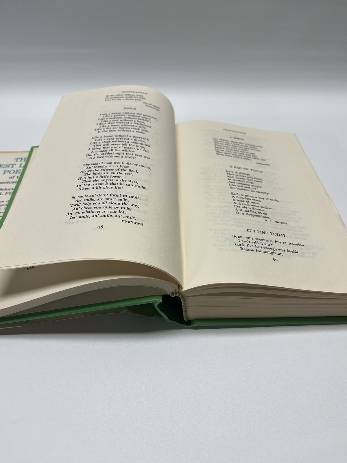 The Best Loved Poems of the American People by Hazel Felleman, 1936 BCE, HCDJ