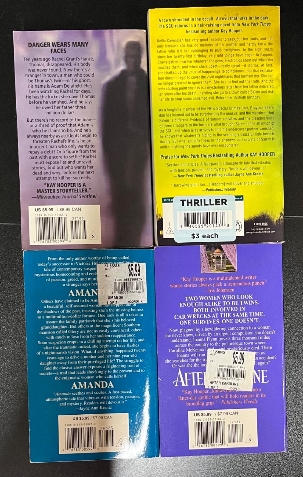 Kay Hooper lot of 12 MMPB includes The First Prophet, Amanda, Hidden Salem