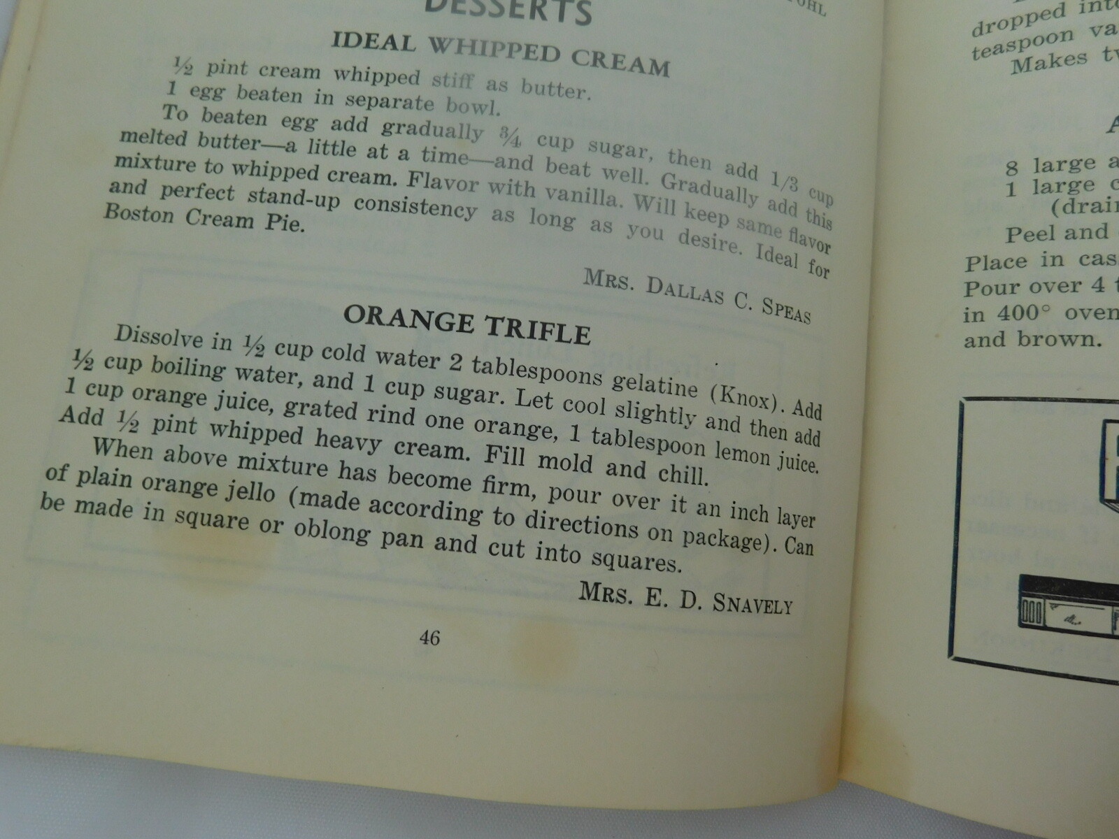 What’s Cookin’? 1948 1st ED. Winston-Salem Woman’s Club Cookbook
