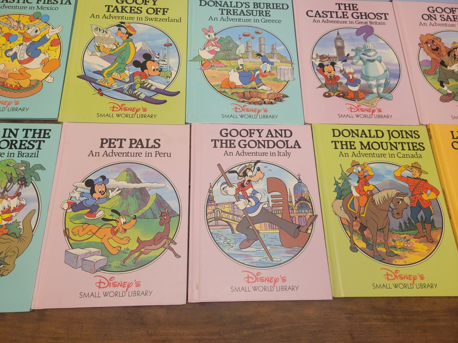 Disney’s Small World Library Lot Of 15 Hardcover Kids Books Vintage Countries