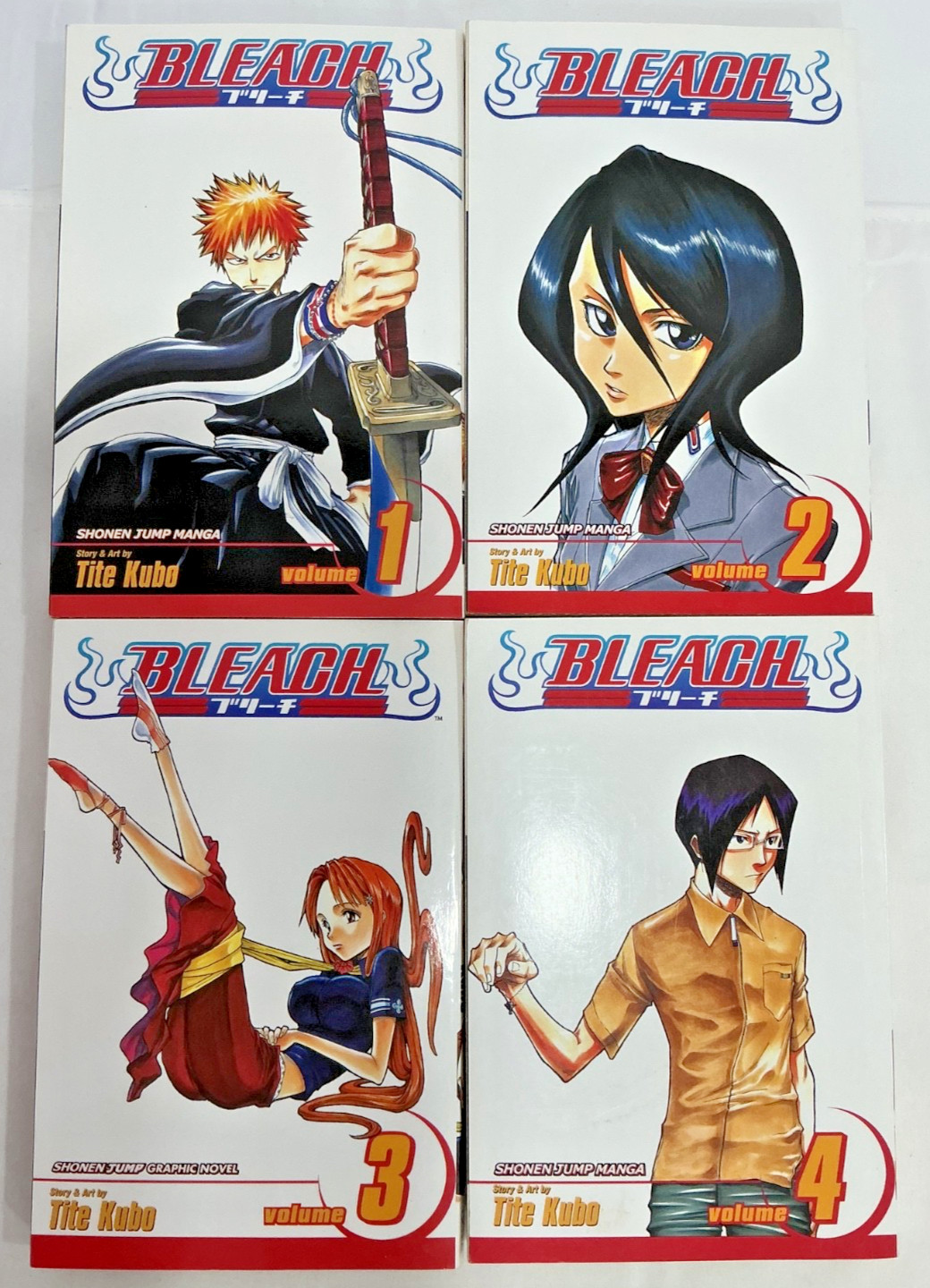 Bleach Vol. 1-4 Manga English Tite Kubo Jump 1 2 3 4 Book Lot