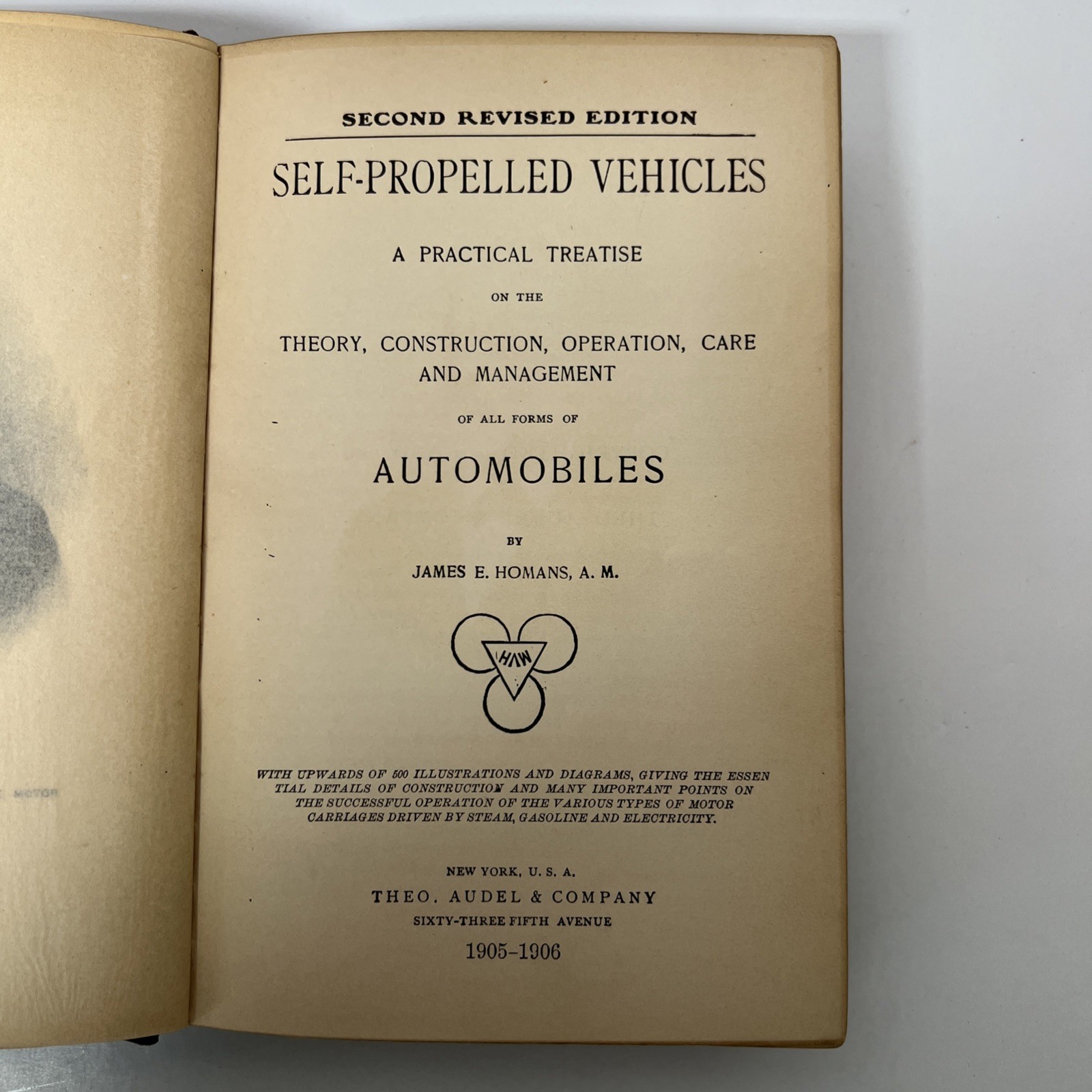 James E Homans,Rare 1904 Self Propelled Vehicles Automobiles,2nd Edition, HB