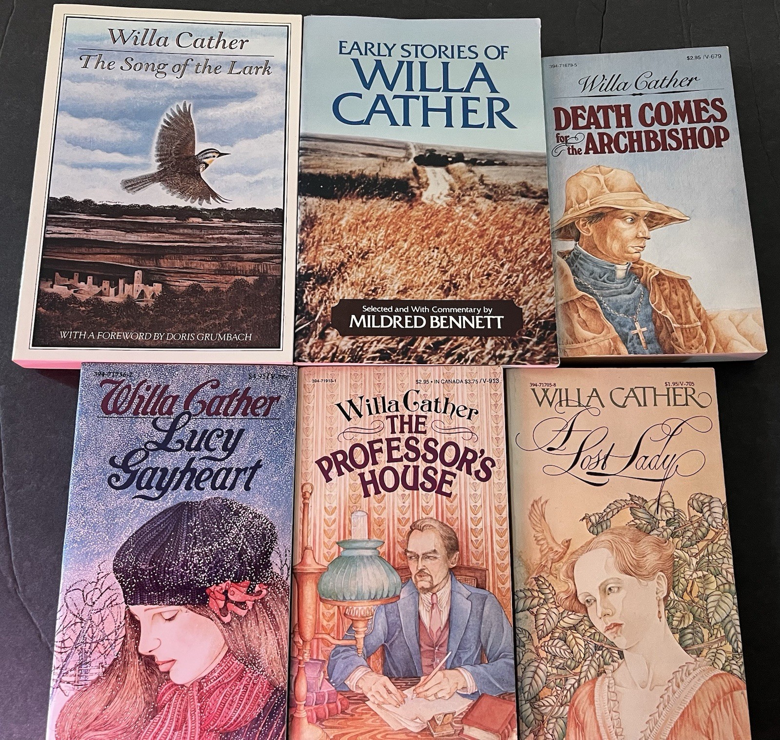 WILLA CATHER 6 Books Lot Song Of Lark Early Stories Death Comes Lucy Professor++