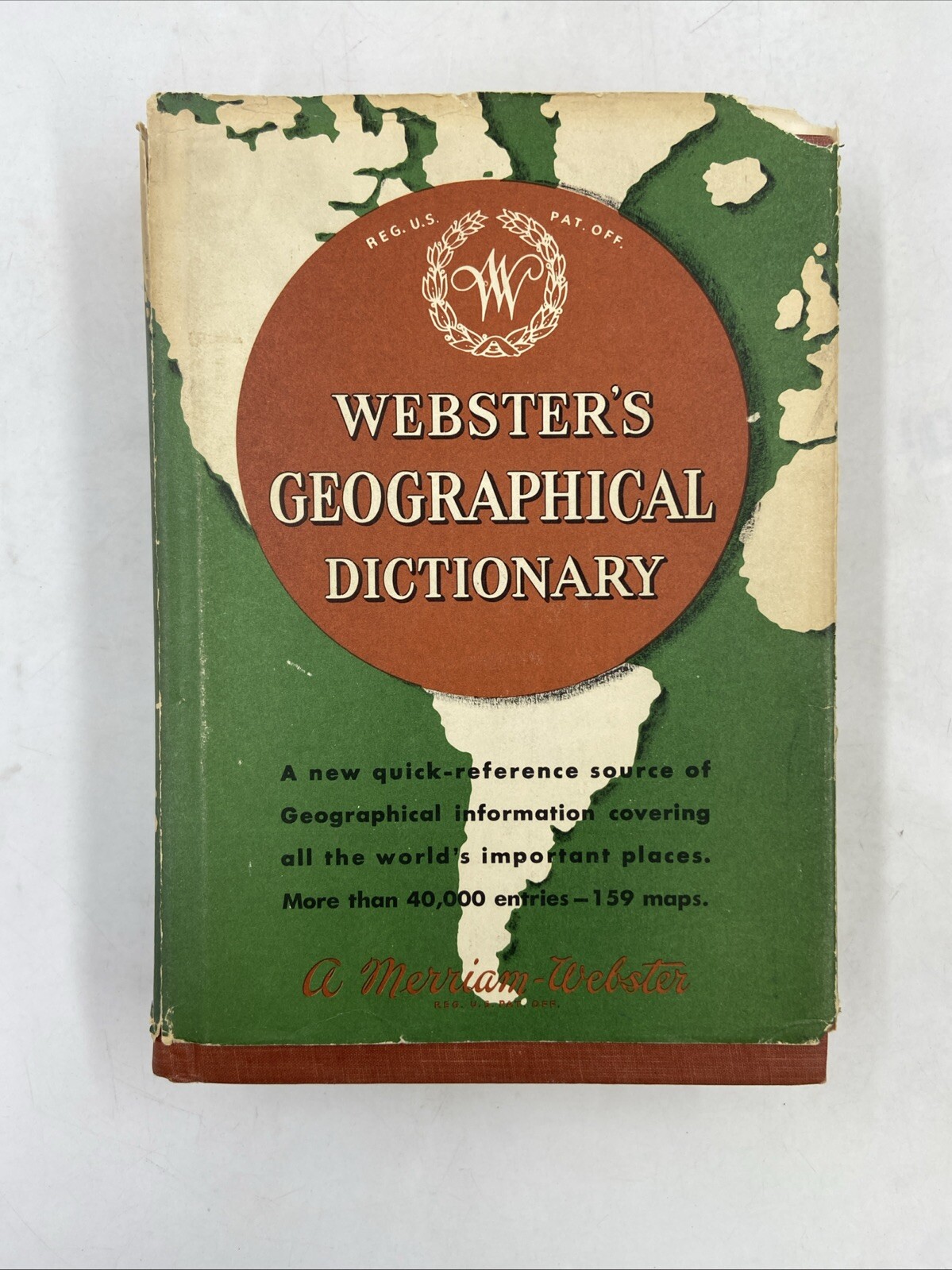 1967 ~ Webster’s Geographical Dictionary ~Thumb-Indexed Hardcover w/ Dust Jacket