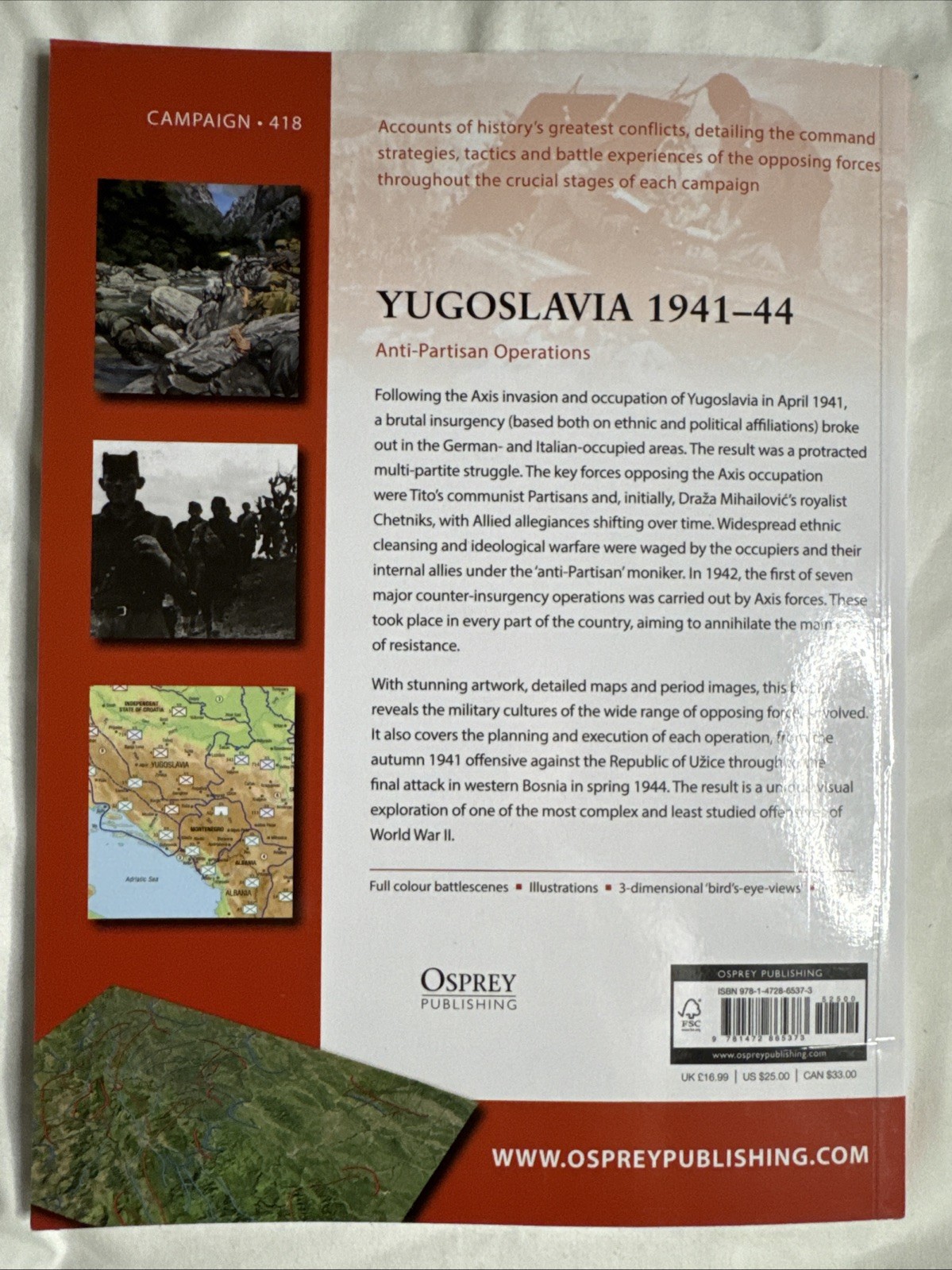 Osprey Campaign 418 Yugoslavia 1941-44 Anti-Partisan Operations WW2 Military