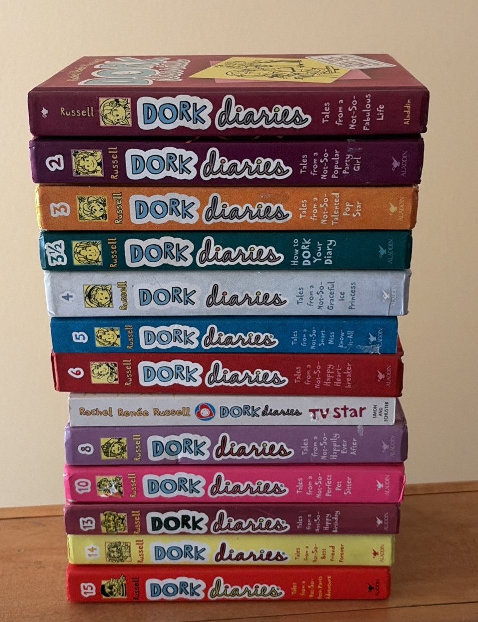 Lot of 13 Dork Diaries (12 HC/1 PB) Books Rachel Renee Russell *VERY GOOD*