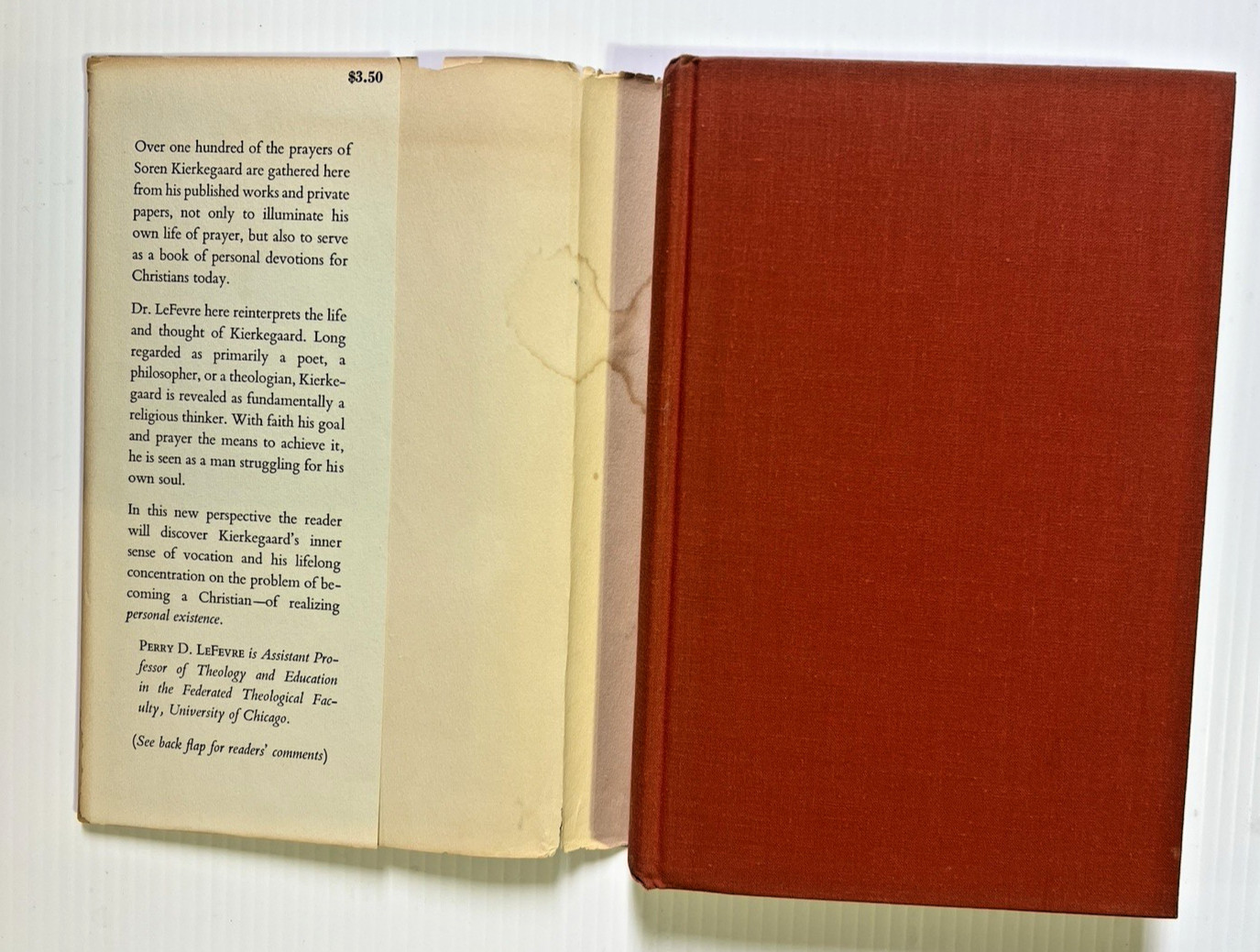 Prayers of Kierkegaard Perry D. LeFevre 1956 HC University of Chicago Vintage