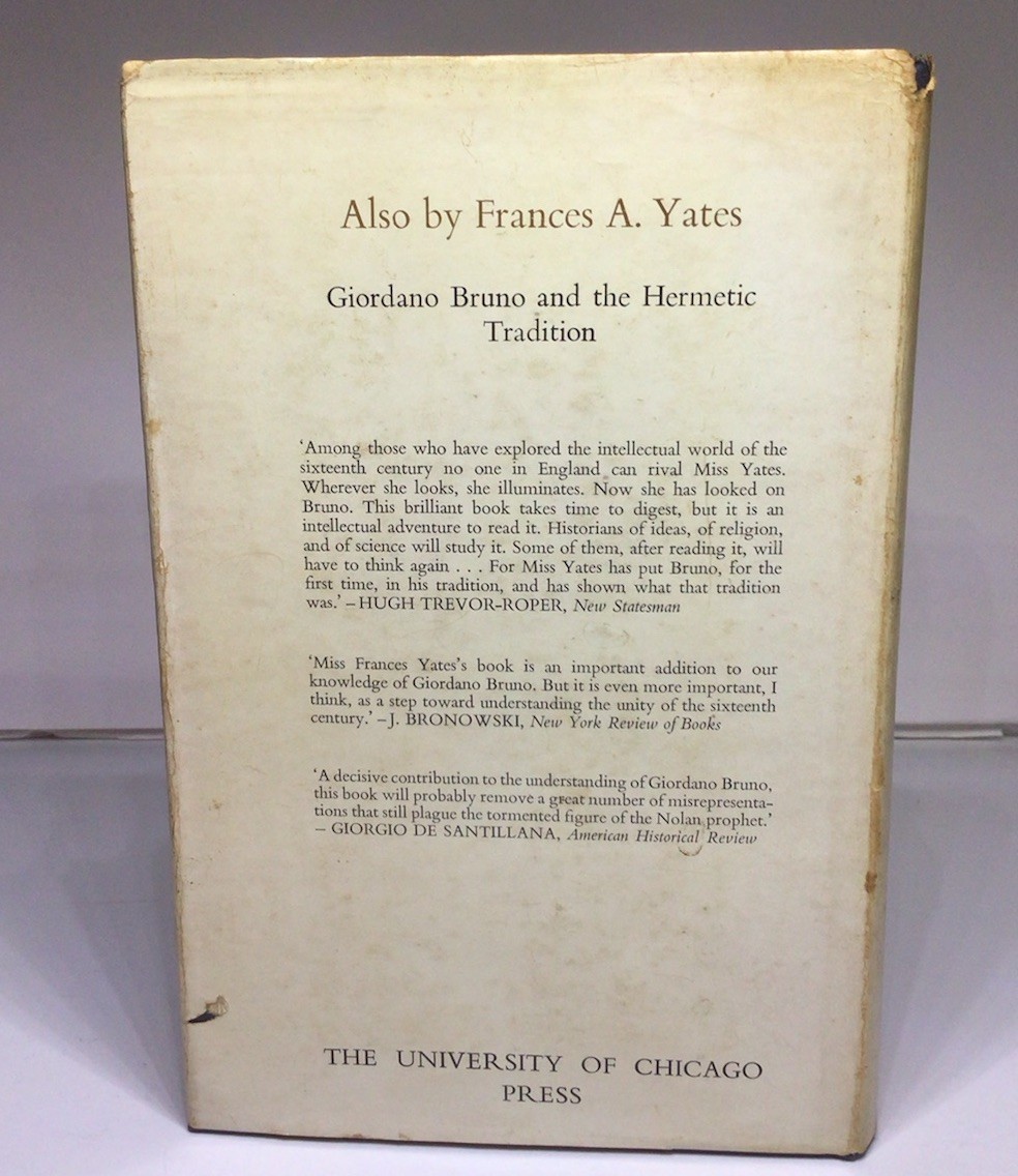 The Art Of Memory Frances A Yates 1966 Hardcover Dust Jacket
