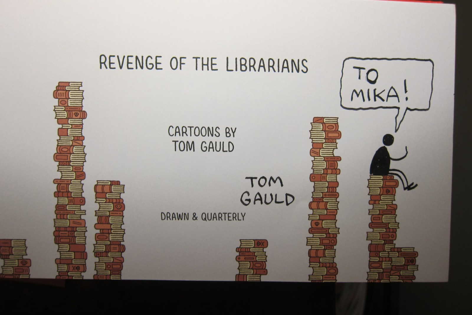 Signed~~ “Revenge Of The Librarians” by Tom Gauld Hardcover
